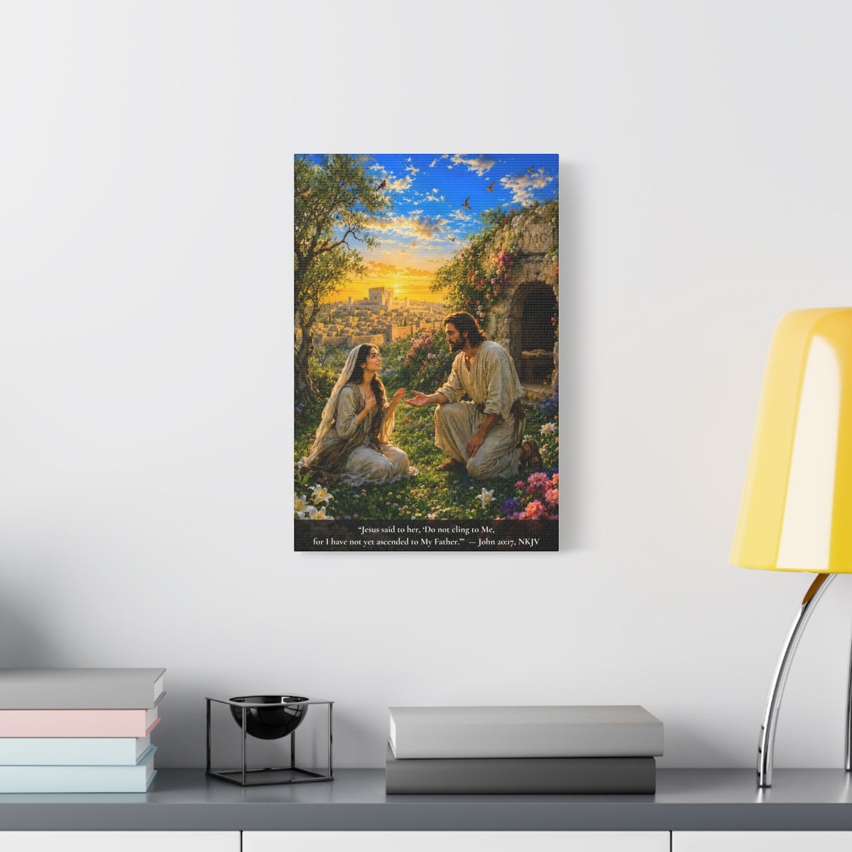 The Garden Meeting — John 20:17 | Vibrant Christian Canvas Wall Art