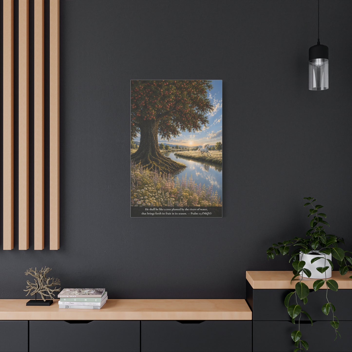 The River and the Tree — Classic Canvas Wall Art | Psalm 1:3