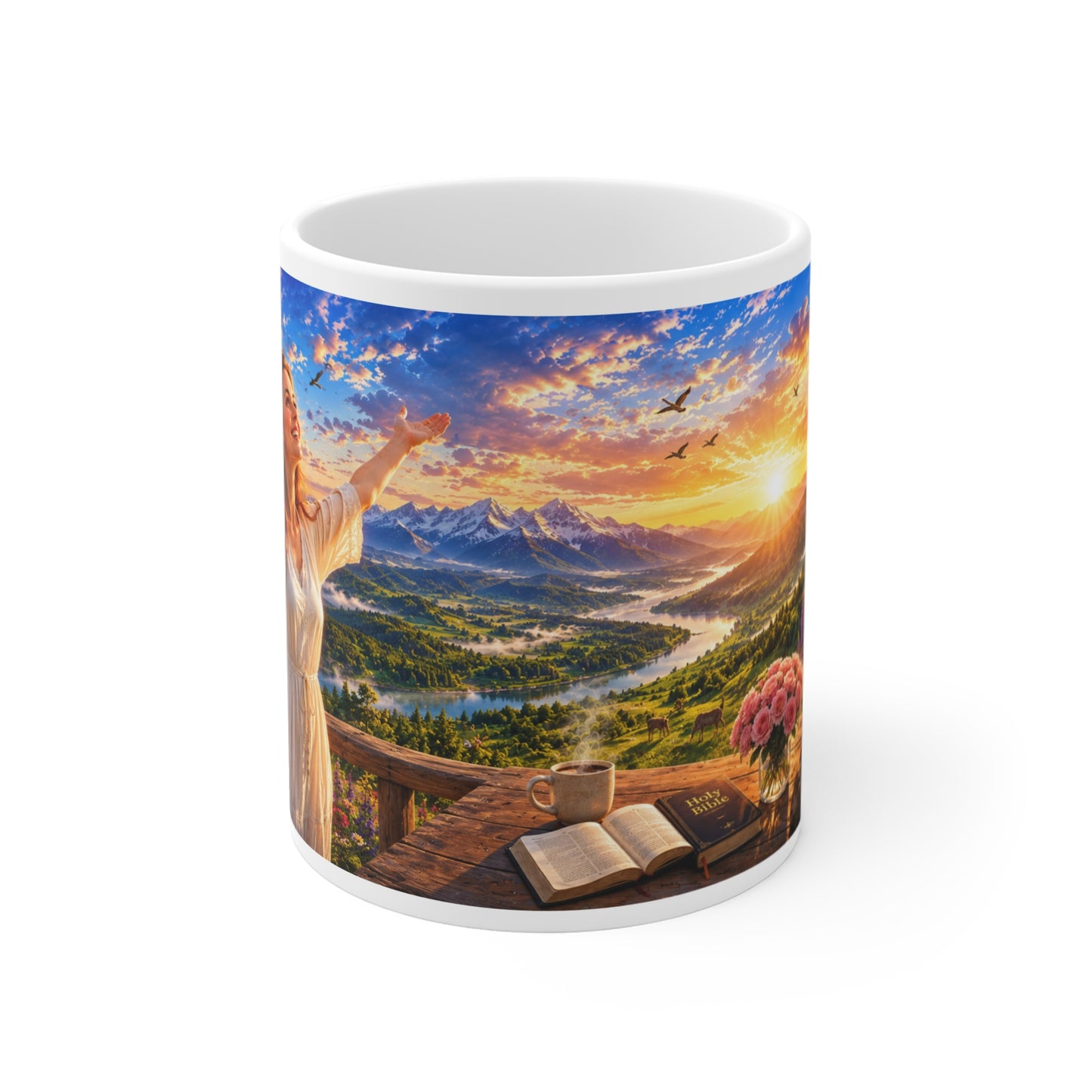 This Is the Day the LORD Has Made Coffee Mug 11oz — Psalm 118:24 Christian Gift for Women