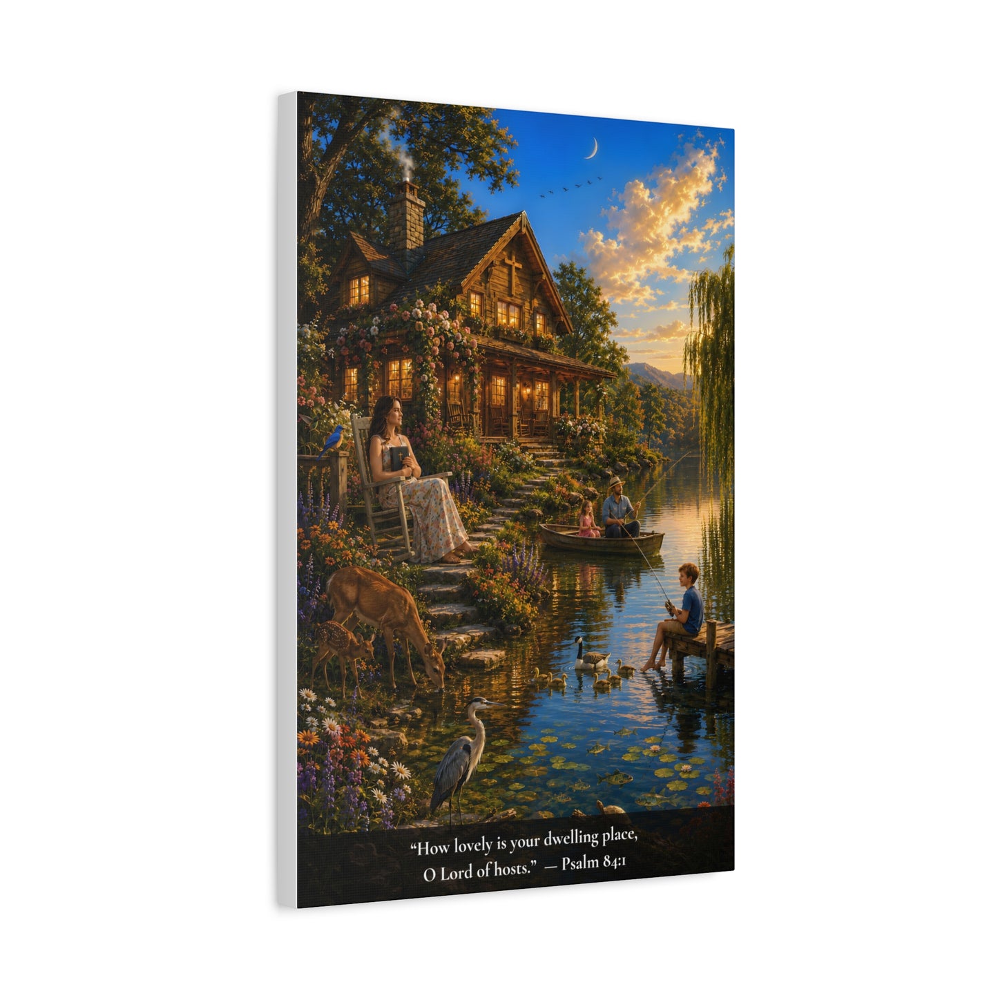 How Lovely Is Your Dwelling Place — Psalm 84:1 — Vibrant Edition — Christian Canvas Wall Art