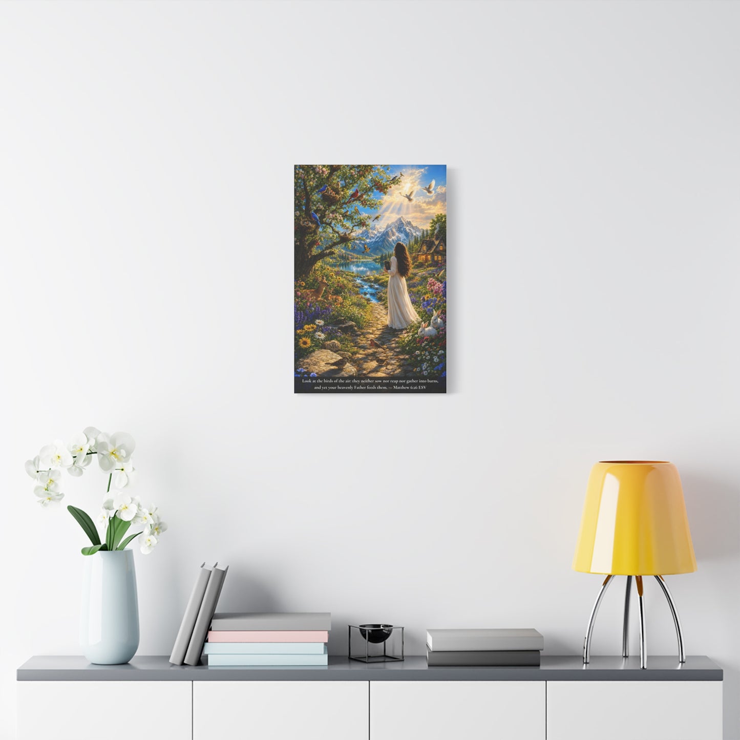 Consider the Birds of the Air — Matthew 6:26 | Vibrant Christian Canvas Wall Art