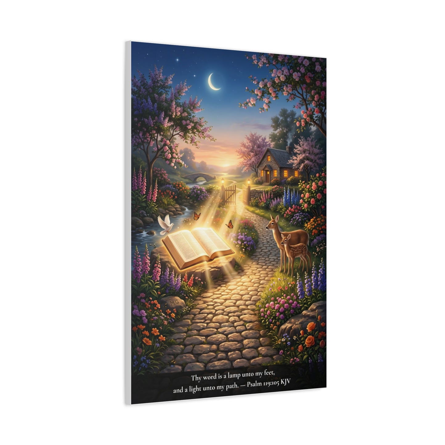 Thy Word Is a Lamp — Psalm 119:105 | Vibrant Christian Canvas Wall Art
