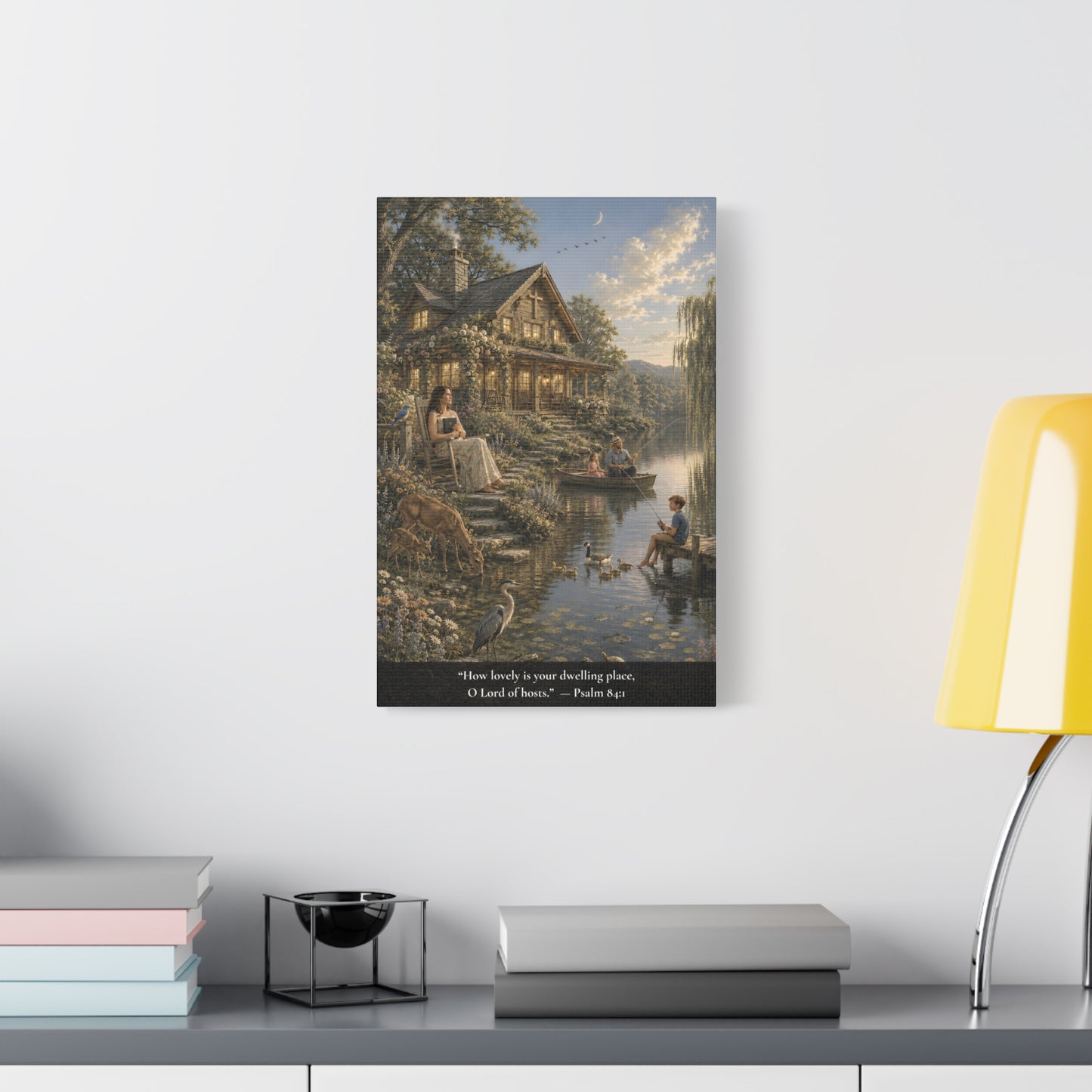 How Lovely Is Your Dwelling Place — Psalm 84:1 — Classic Edition — Christian Canvas Wall Art