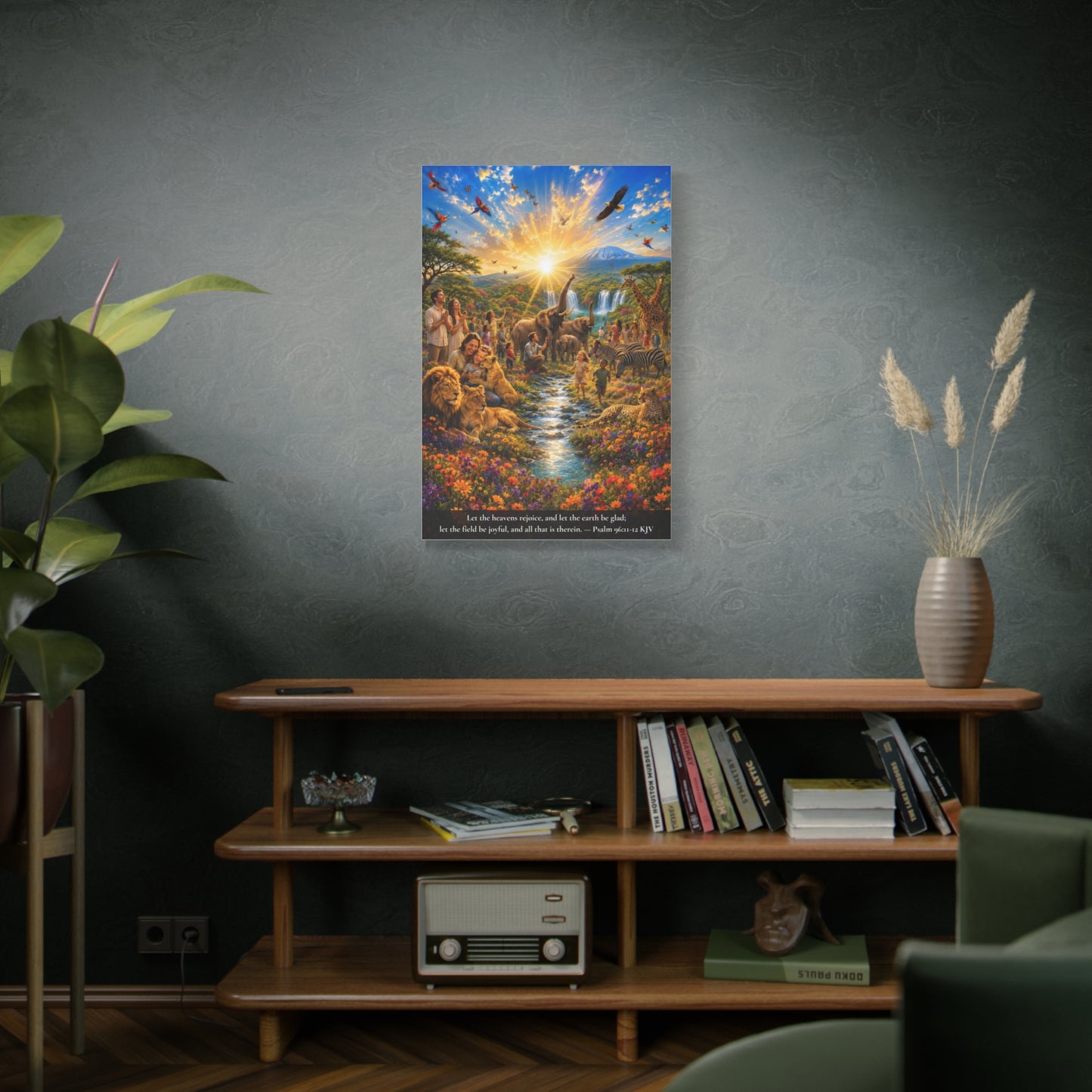 Let the Heavens Rejoice — Psalm 96:11-12 | Vibrant Christian Canvas Art