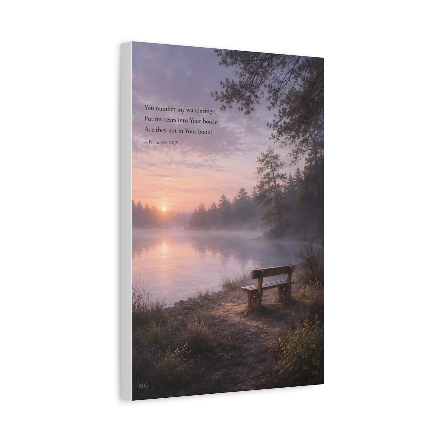 Every Tear Remembered — Psalm 56:8 | Quiet Grace Canvas Wall Art