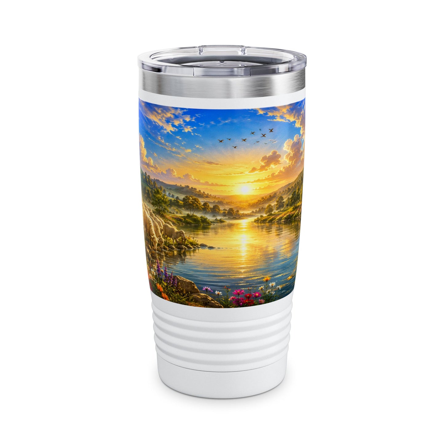 He Leads Me Beside Still Waters 20oz Tumbler - Psalm 23:2 Gift