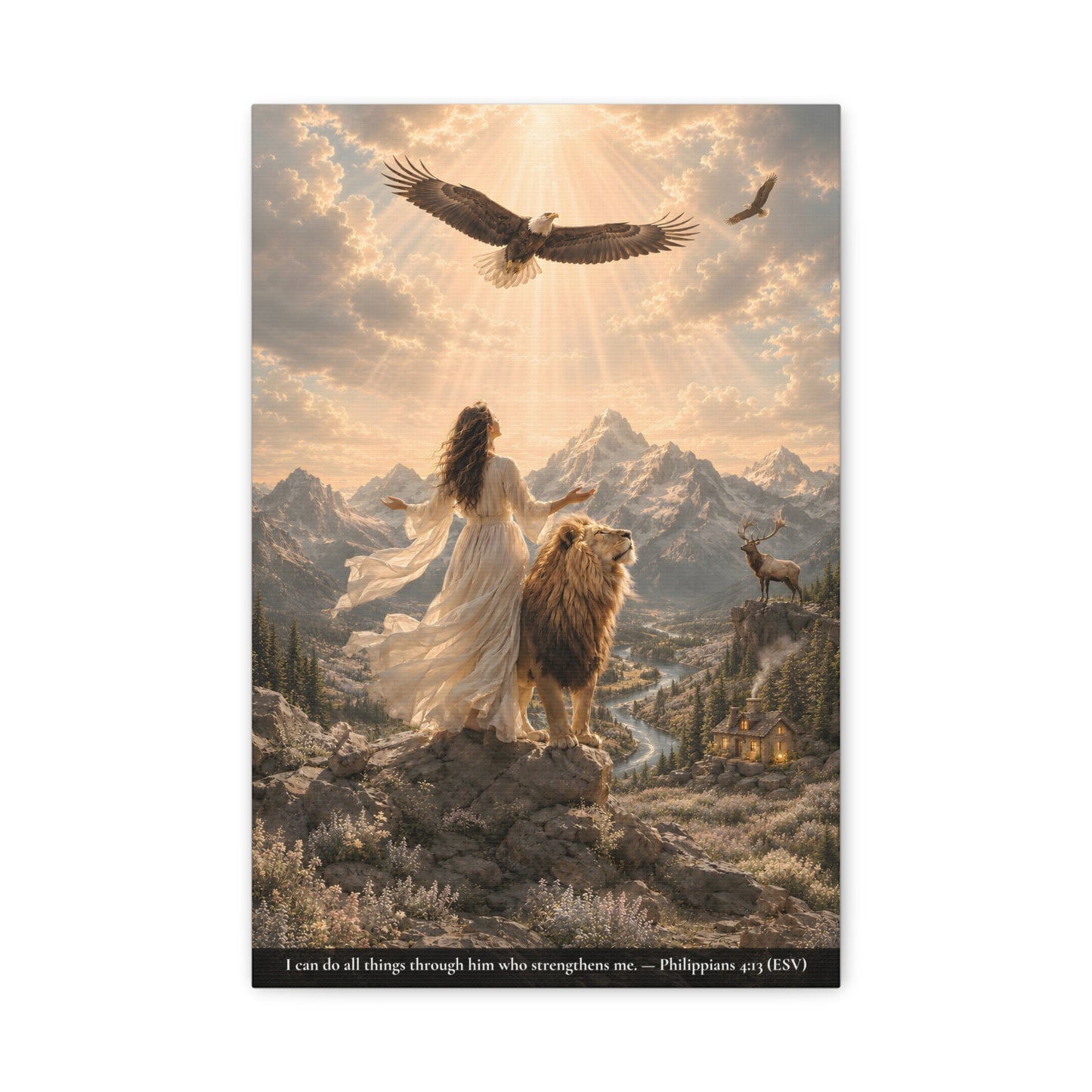 Through Him Who Strengthens Me — Classic Canvas | Philippians 4:13