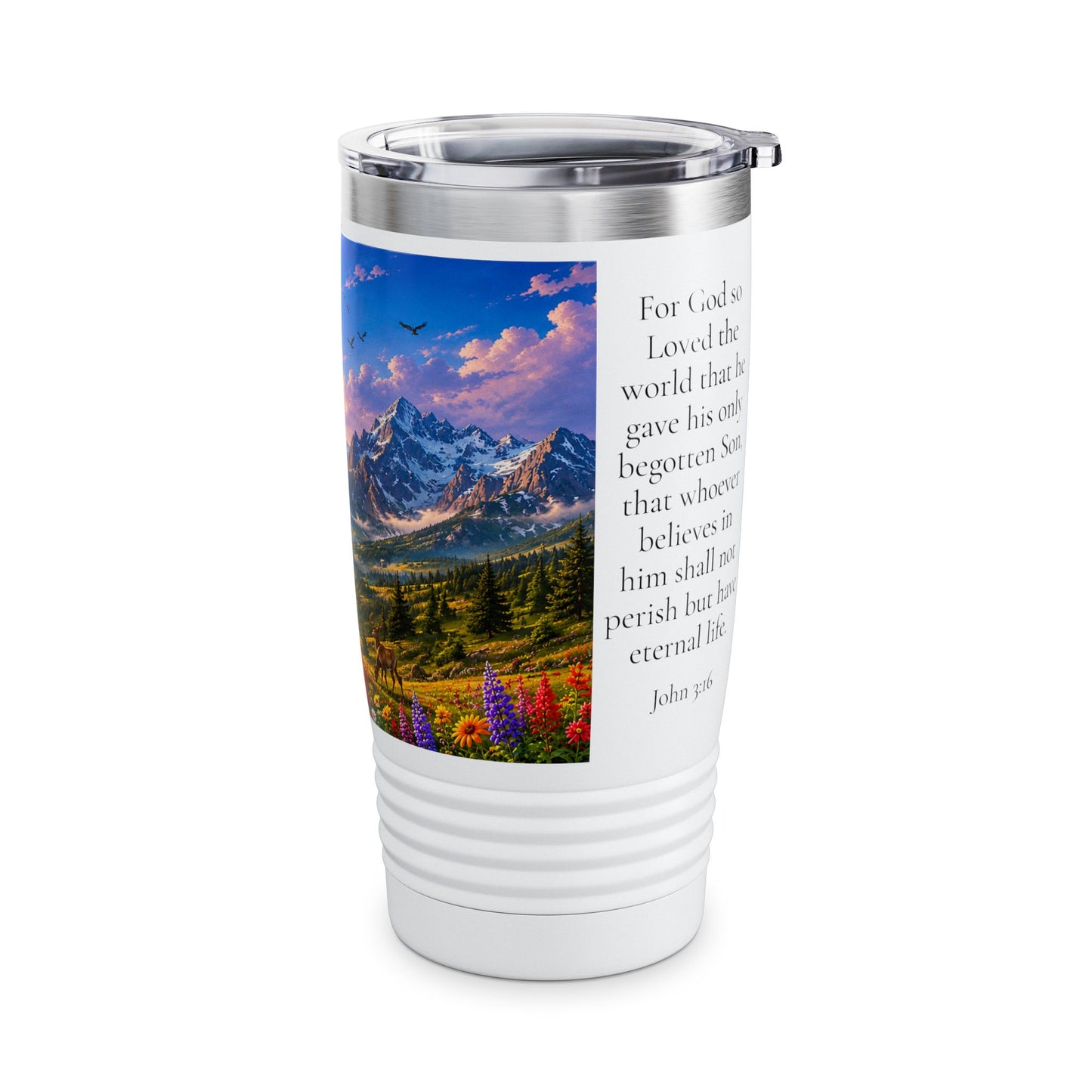For God So Loved the World 20oz Tumbler - John 3:16 Christian Gift