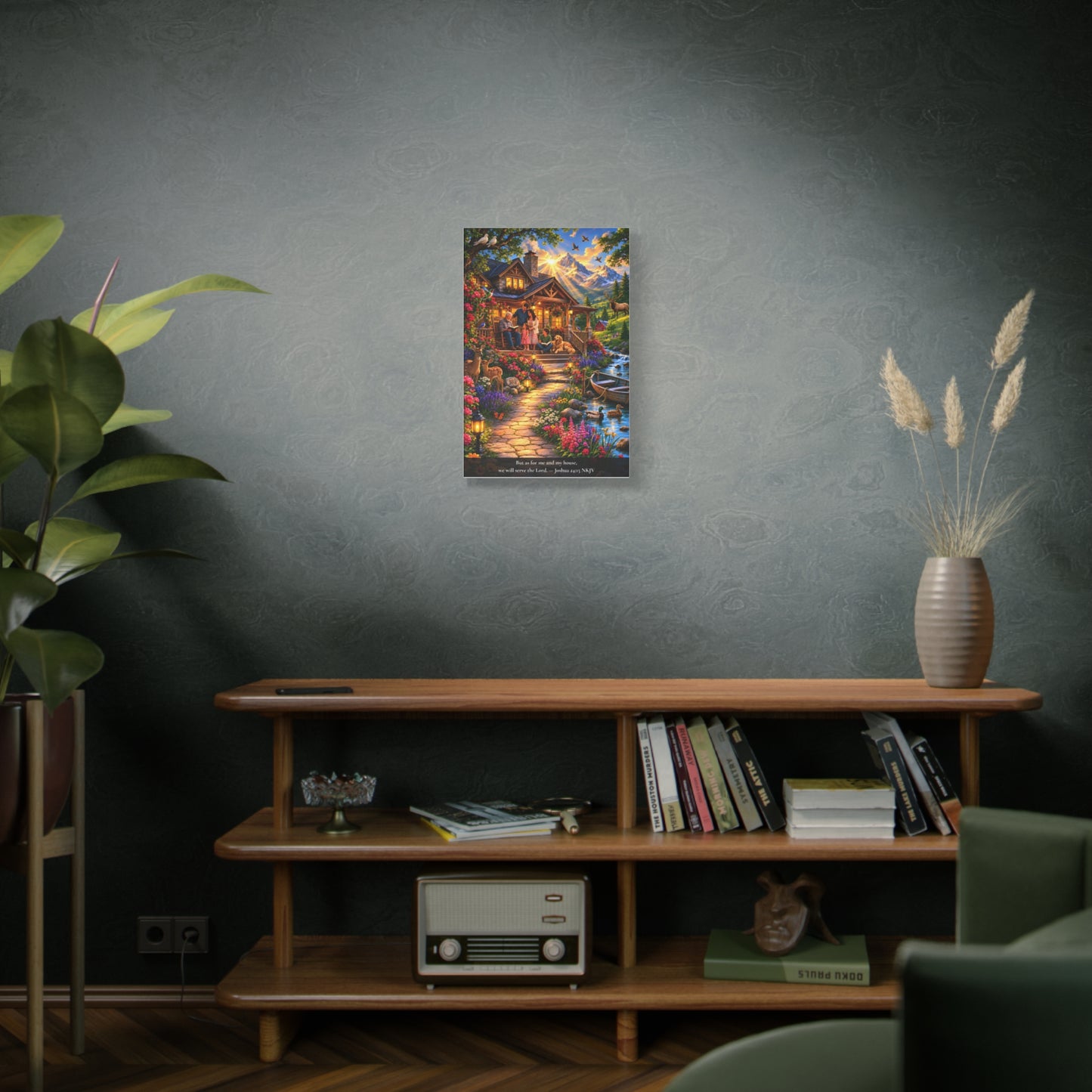 As for Me and My House — Joshua 24:15 | Vibrant Christian Canvas Wall Art