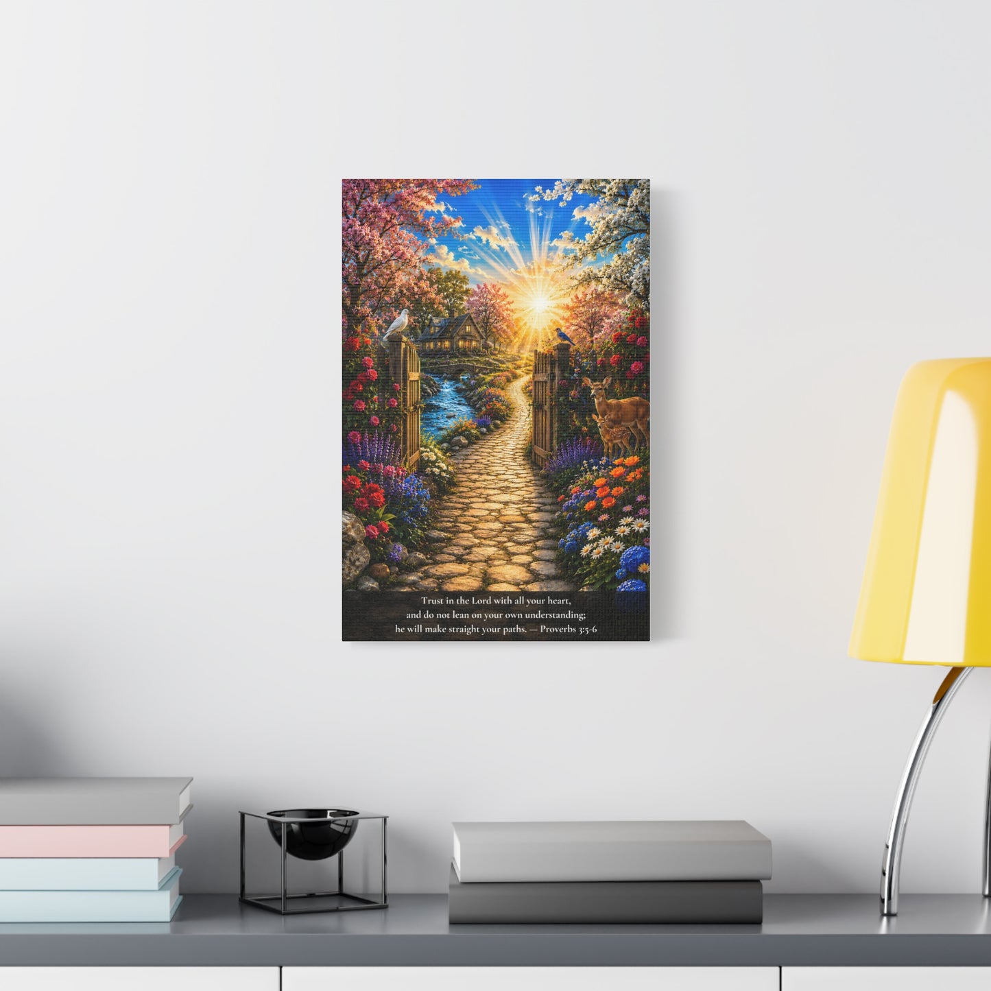 Trust in the Lord — Proverbs 3:5-6 — Vibrant Edition — Christian Canvas Wall Art