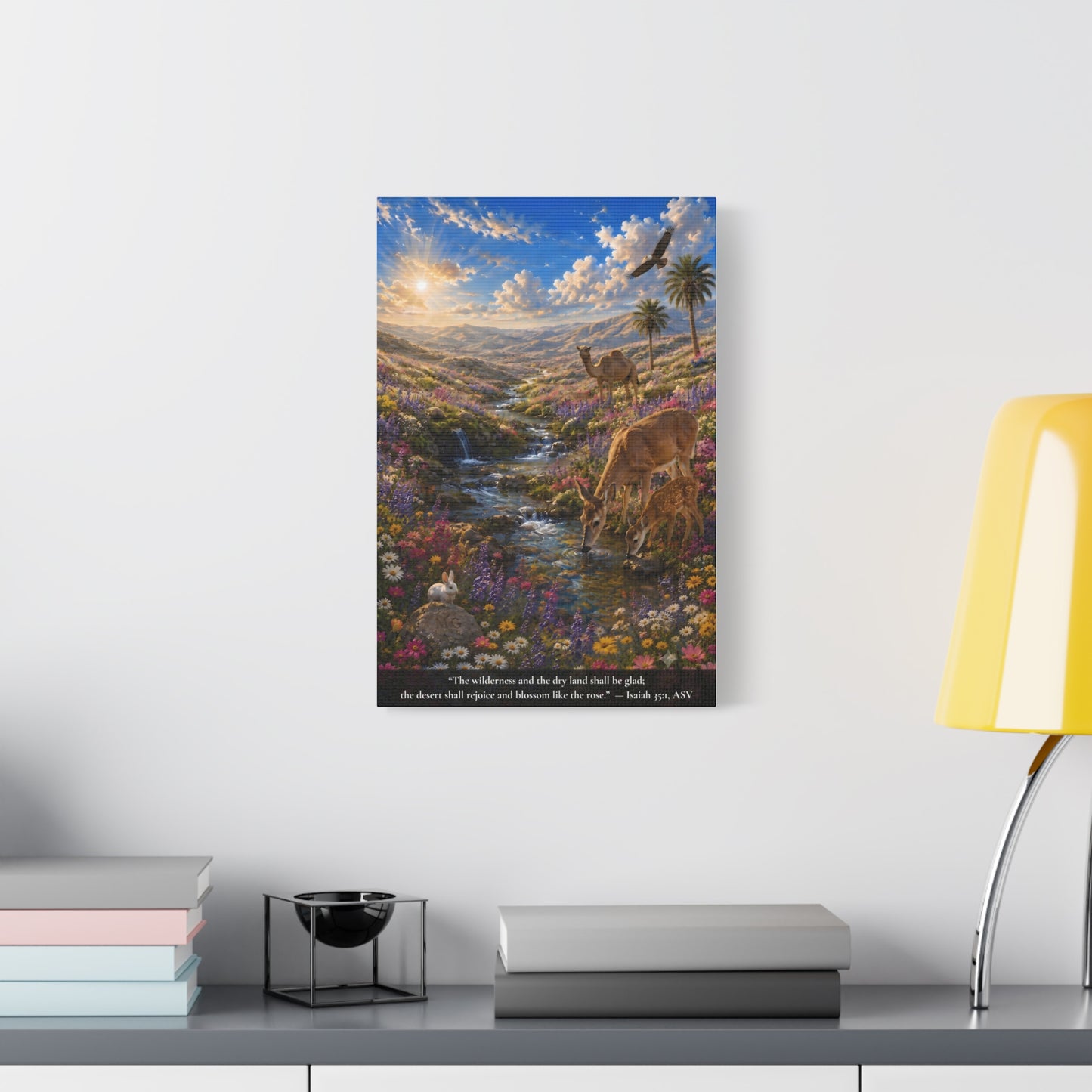 The Desert Shall Rejoice — Vibrant Canvas Wall Art | Isaiah 35:1