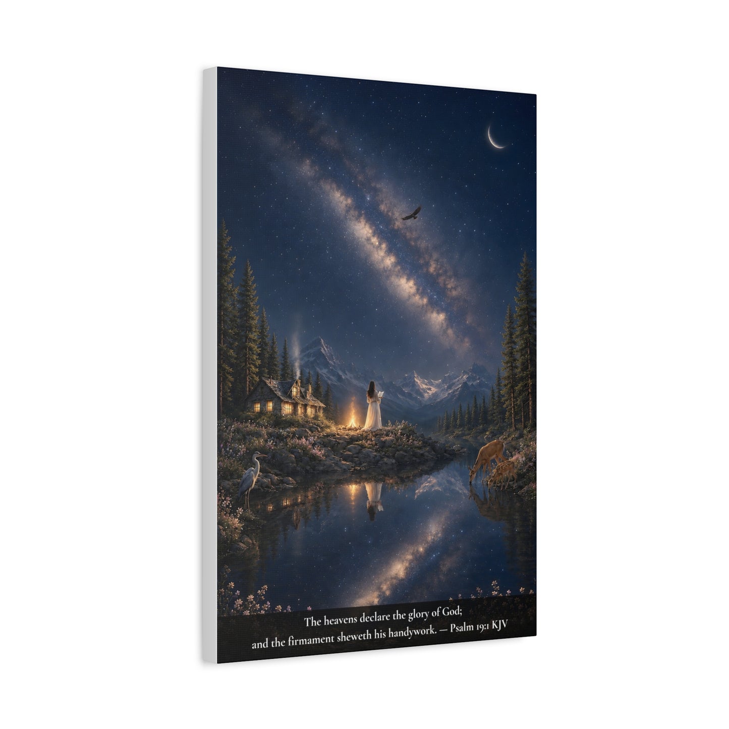 The Heavens Declare His Glory — Psalm 19:1 | Classic Christian Canvas Art