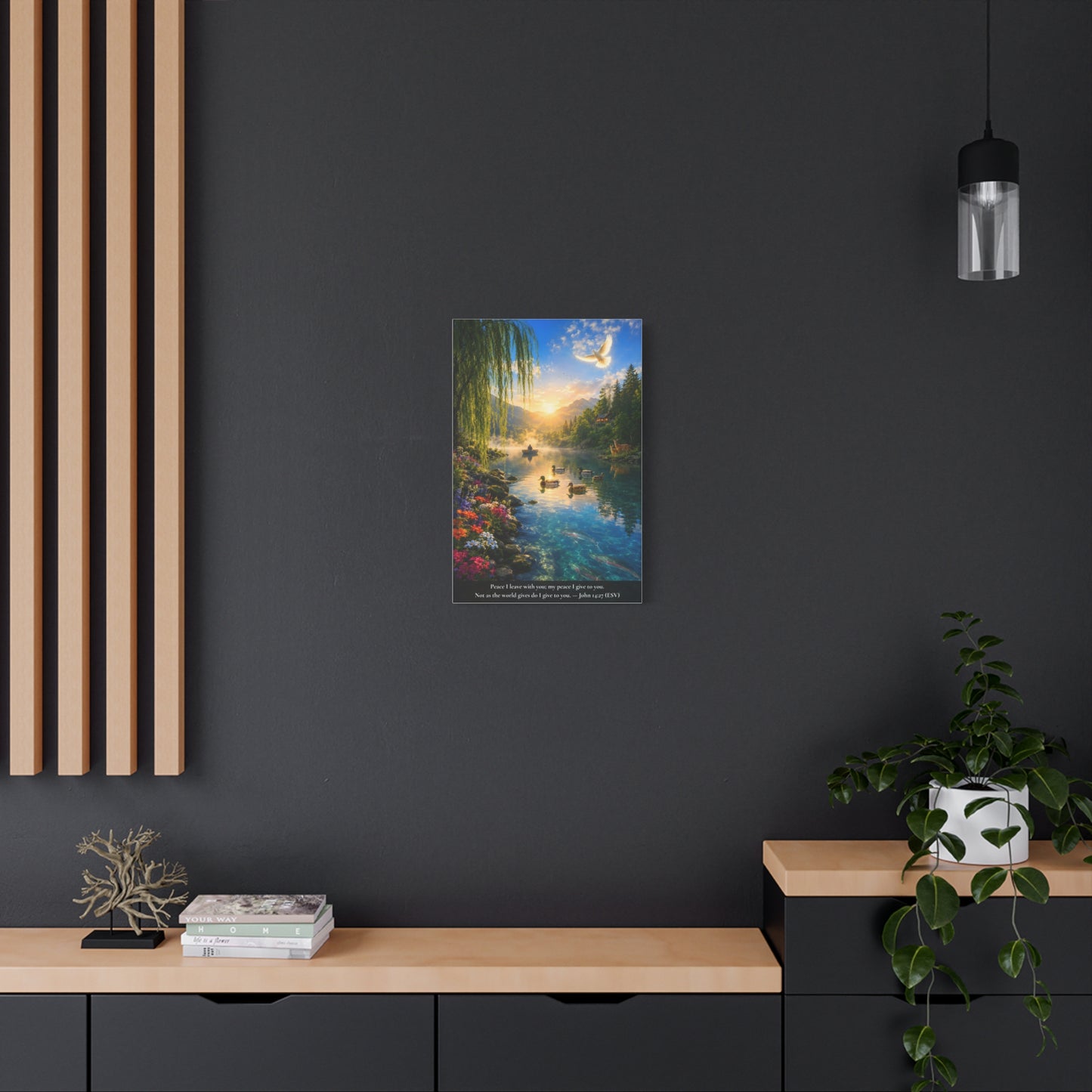 The Peace He Gives — Vibrant Canvas Wall Art | John 14:27