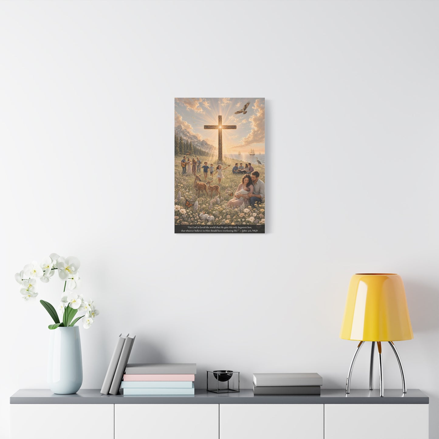 For God So Loved the World | John 3:16 Canvas Wall Art — Classic Edition