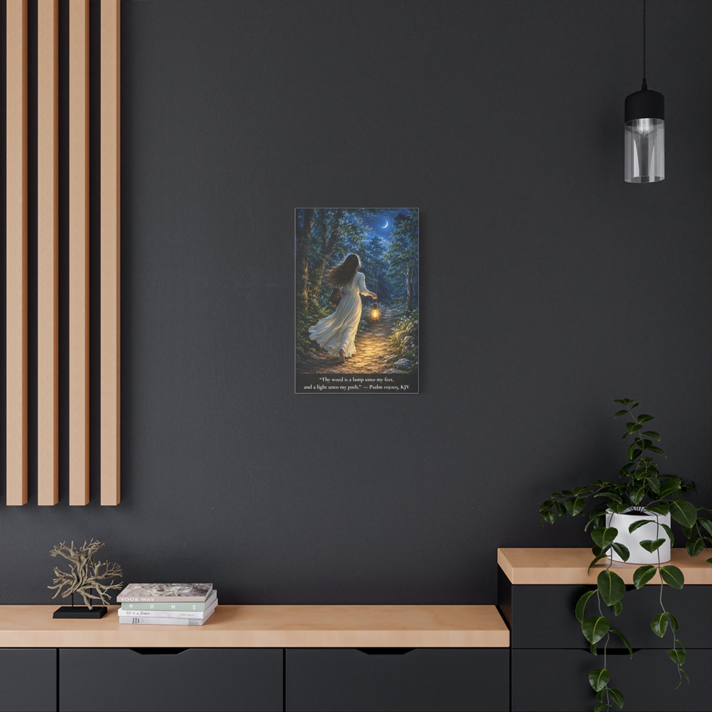Thy Word Is a Lamp — Psalm 119:105 | Vibrant Christian Canvas Wall Art