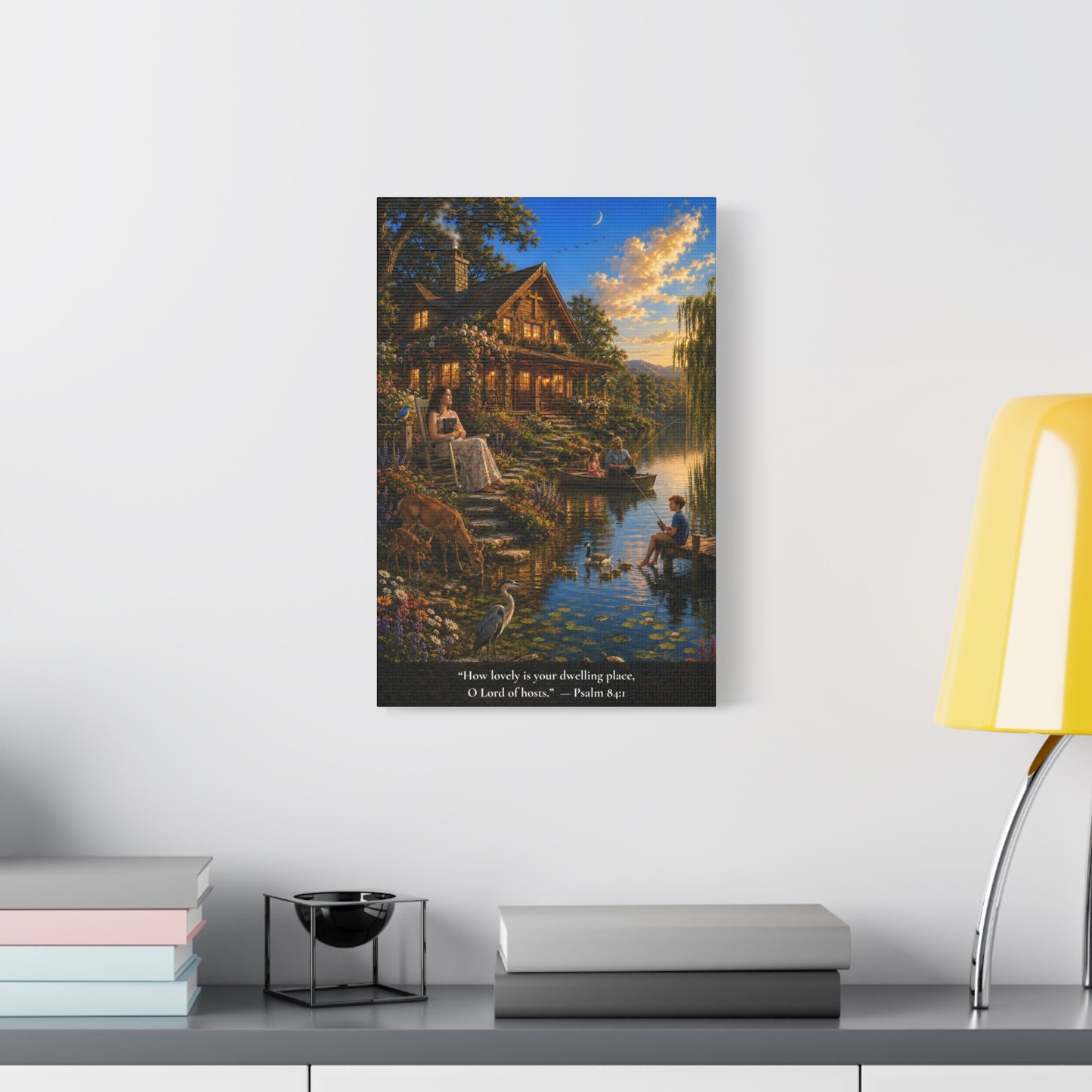 How Lovely Is Your Dwelling Place — Psalm 84:1 — Vibrant Edition — Christian Canvas Wall Art