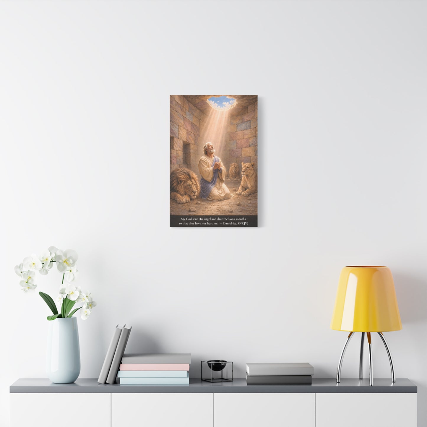 Daniel in the Lions' Den — Daniel 6:22 | Classic Christian Canvas Art