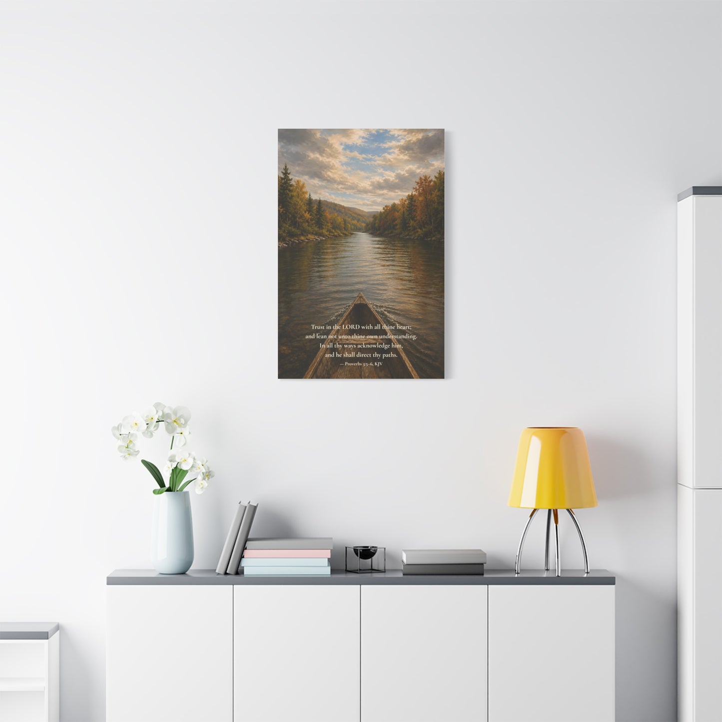 He Shall Direct Thy Paths — Proverbs 3:5–6 | Quiet Grace Canvas Wall Art