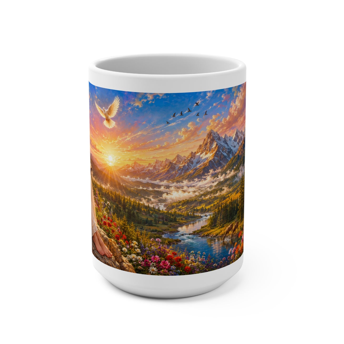 His Mercies Are New Every Morning Coffee Mug 15oz - Lamentations 3:23 Christian Gift