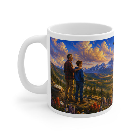 Iron Sharpens Iron Coffee Mug 11oz for Him - Proverbs 27:17 Christian Gift