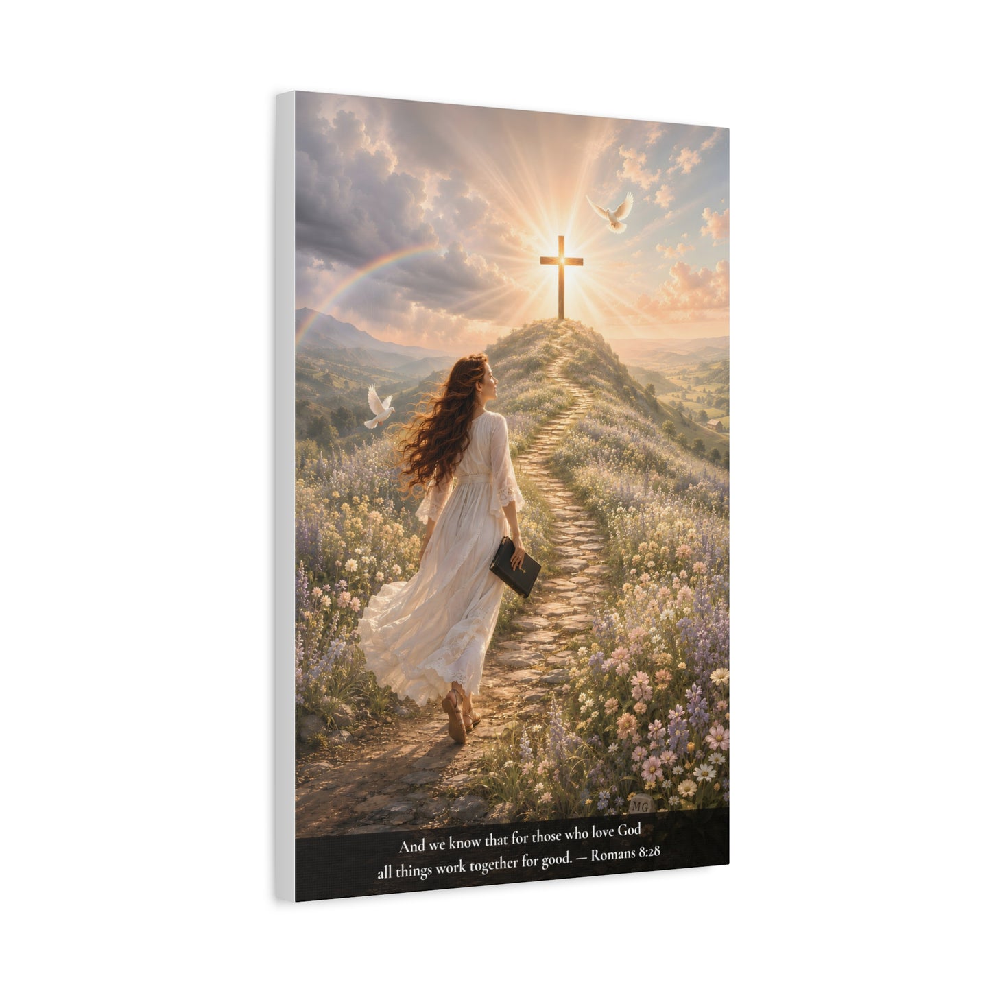 All Things Work Together — Romans 8:28 — Classic Edition — Christian Canvas Wall Art