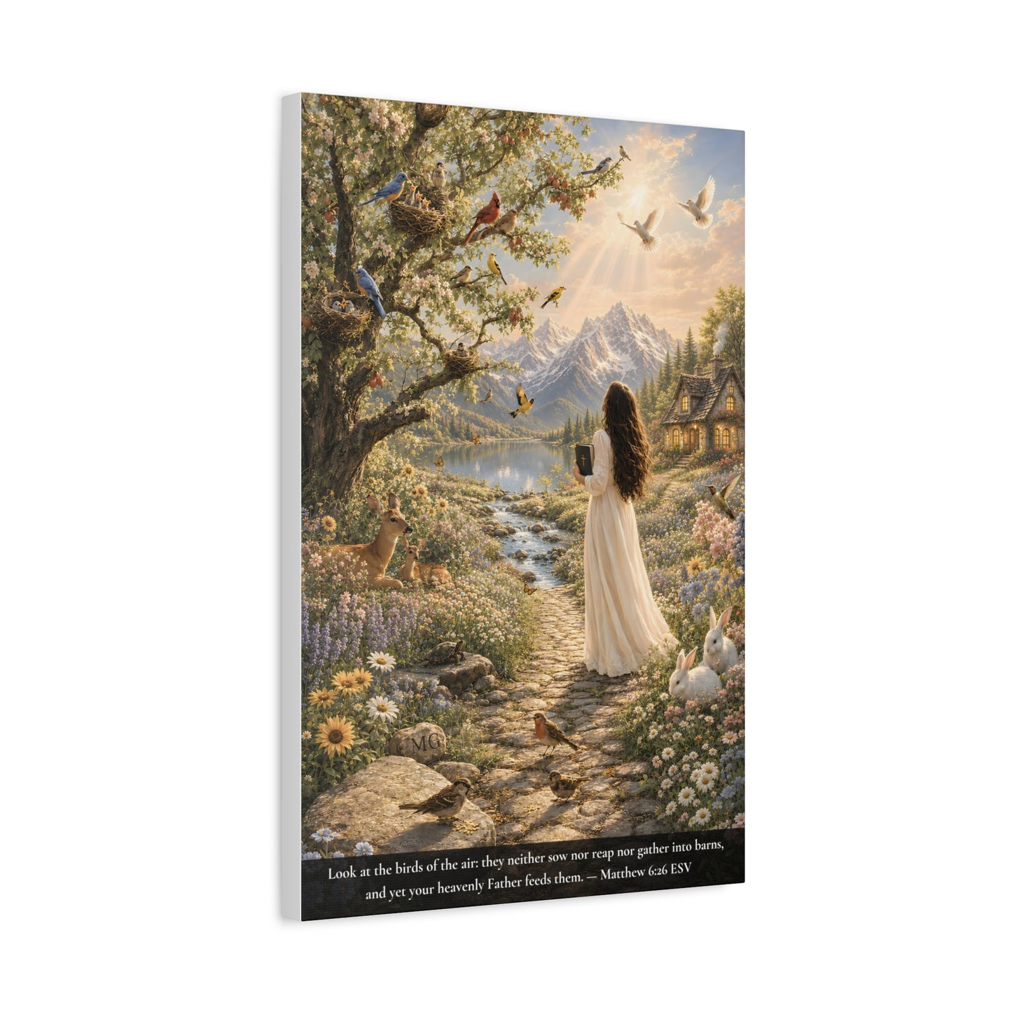 Consider the Birds of the Air — Matthew 6:26 | Classic Christian Canvas Art