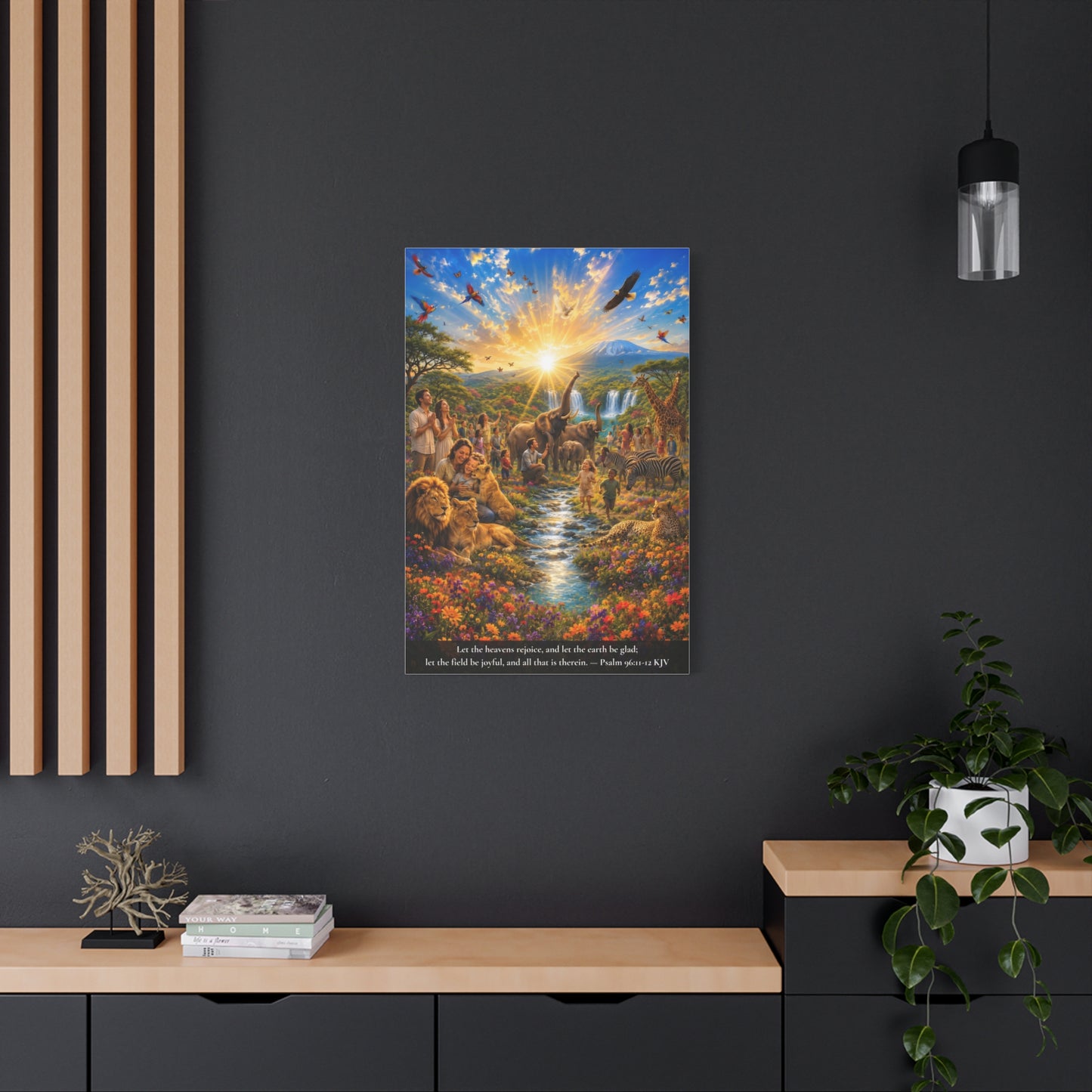 Let the Heavens Rejoice — Psalm 96:11-12 | Vibrant Christian Canvas Art