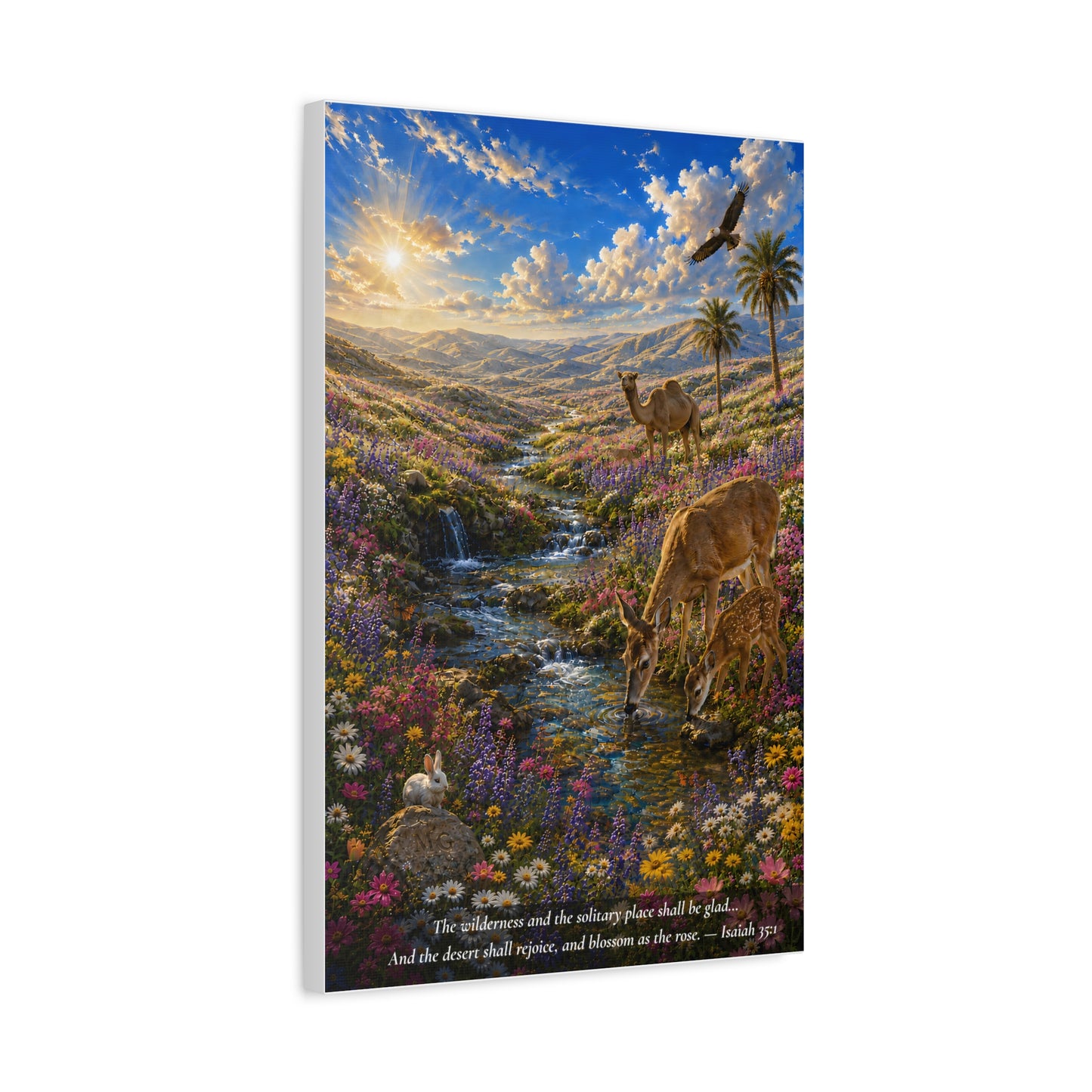 The Desert Shall Rejoice — Vibrant Canvas Wall Art | Isaiah 35:1