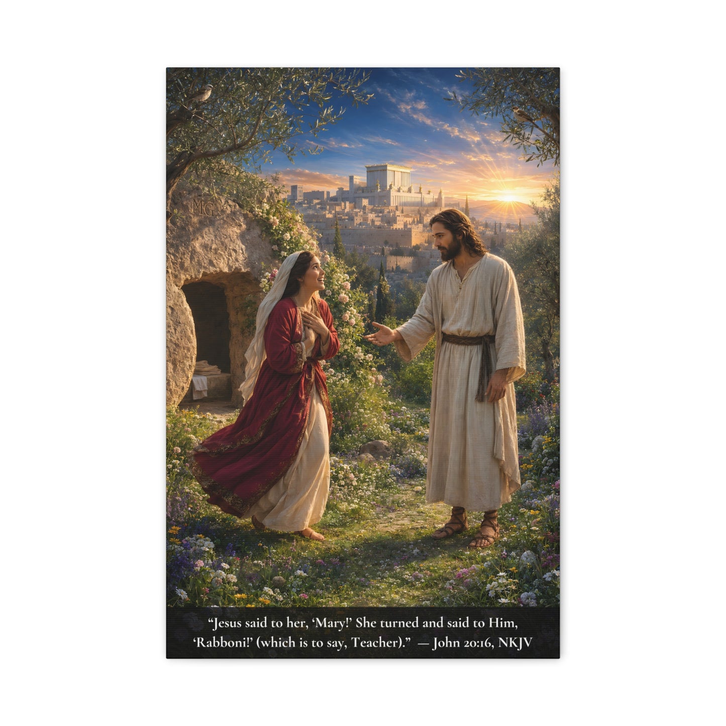 Rabboni — John 20:16 | Vibrant Christian Canvas Wall Art