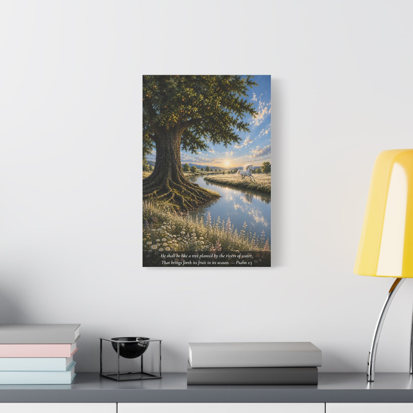 The River and the Tree — Classic Canvas Wall Art | Psalm 1:3