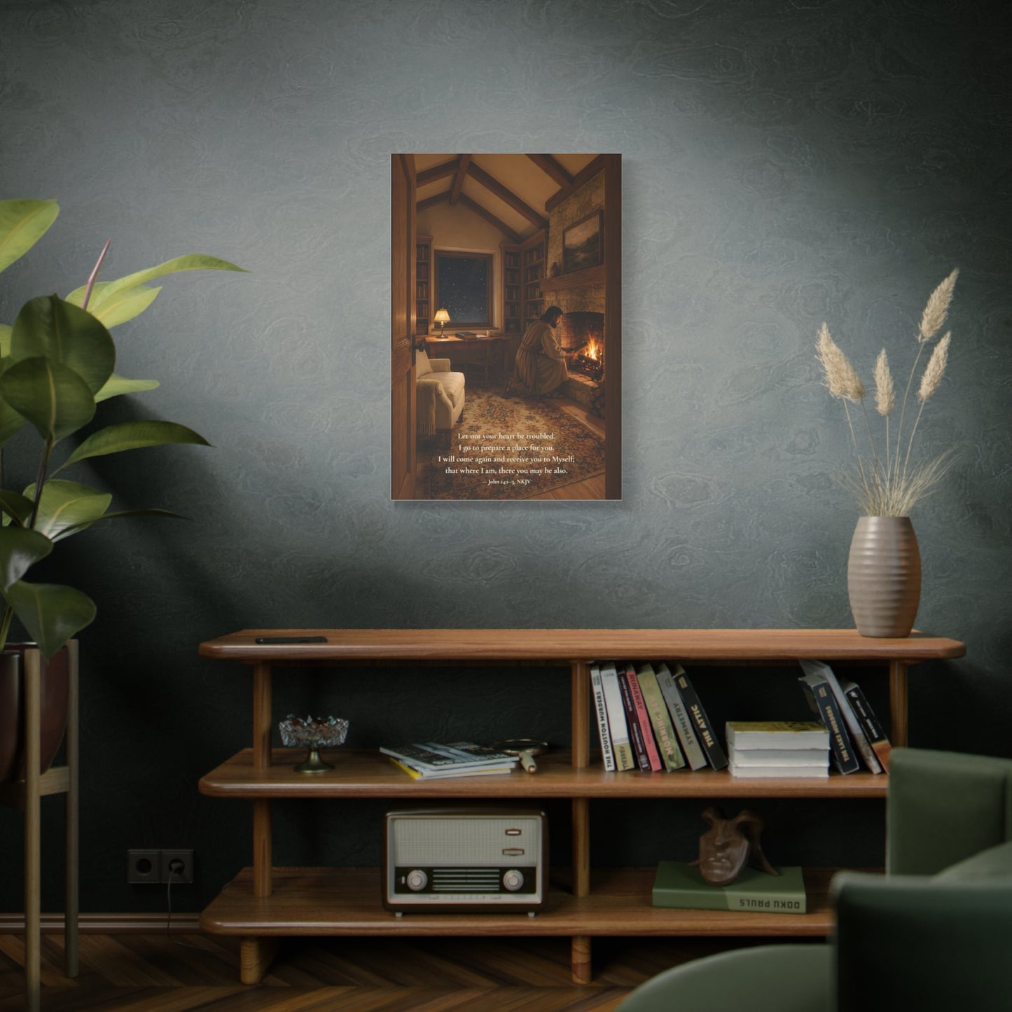 I Go To Prepare A Place For You — John 14:1–3 | Quiet Grace Canvas Wall Art