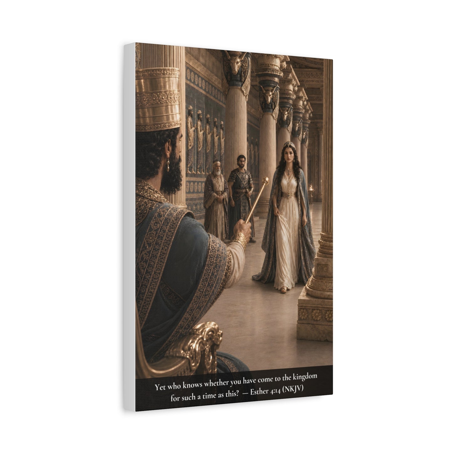 Esther Before the King — Esther 4:14 | Classic Christian Canvas Art