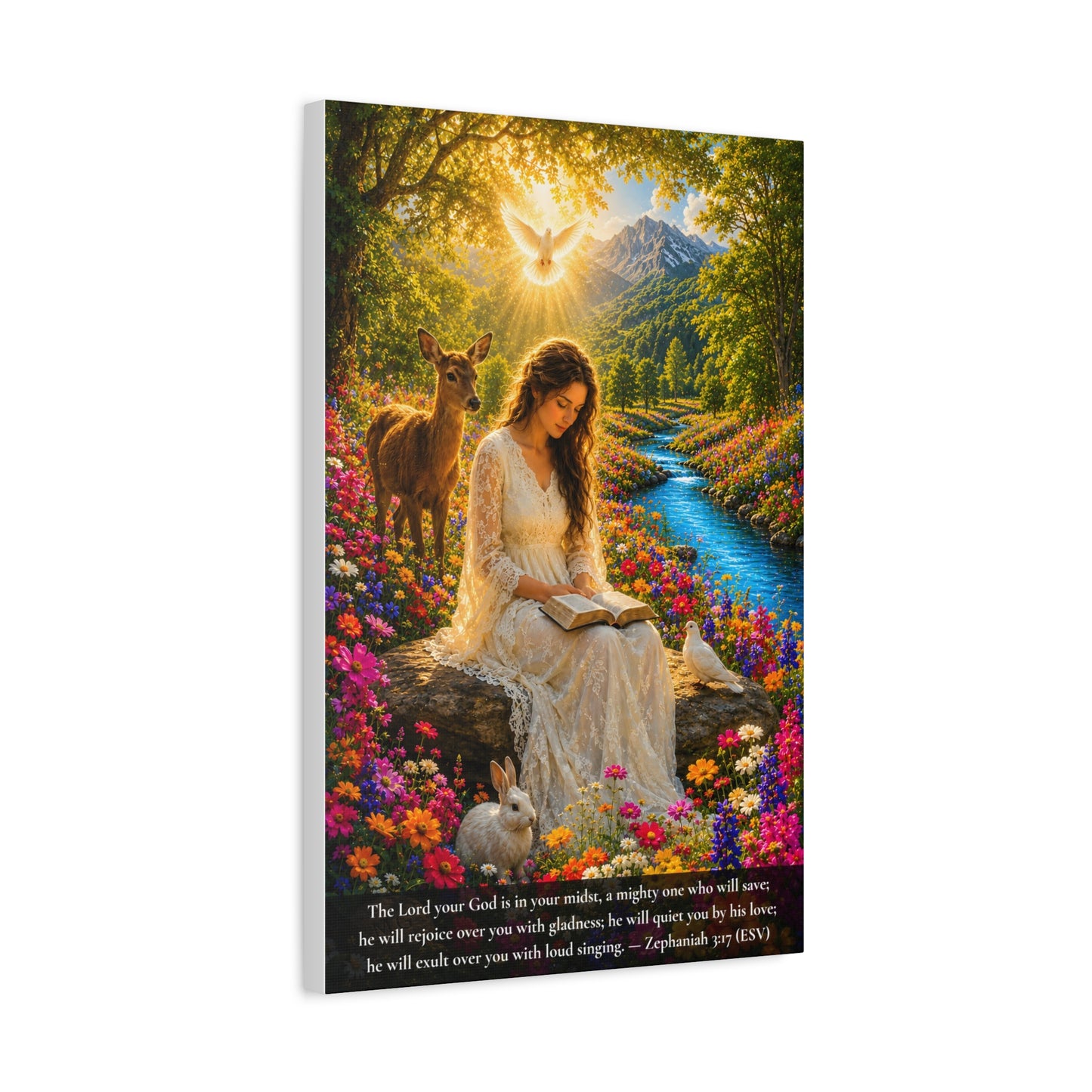 Quieted By His Love — Vibrant Canvas Wall Art | Zephaniah 3:17