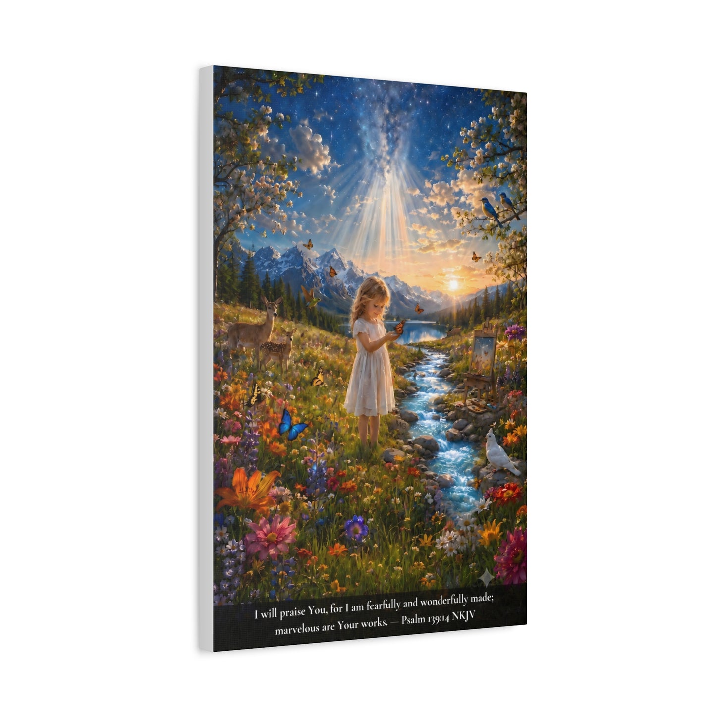 Fearfully and Wonderfully Made — Psalm 139:14 | Vibrant Christian Canvas Wall Art