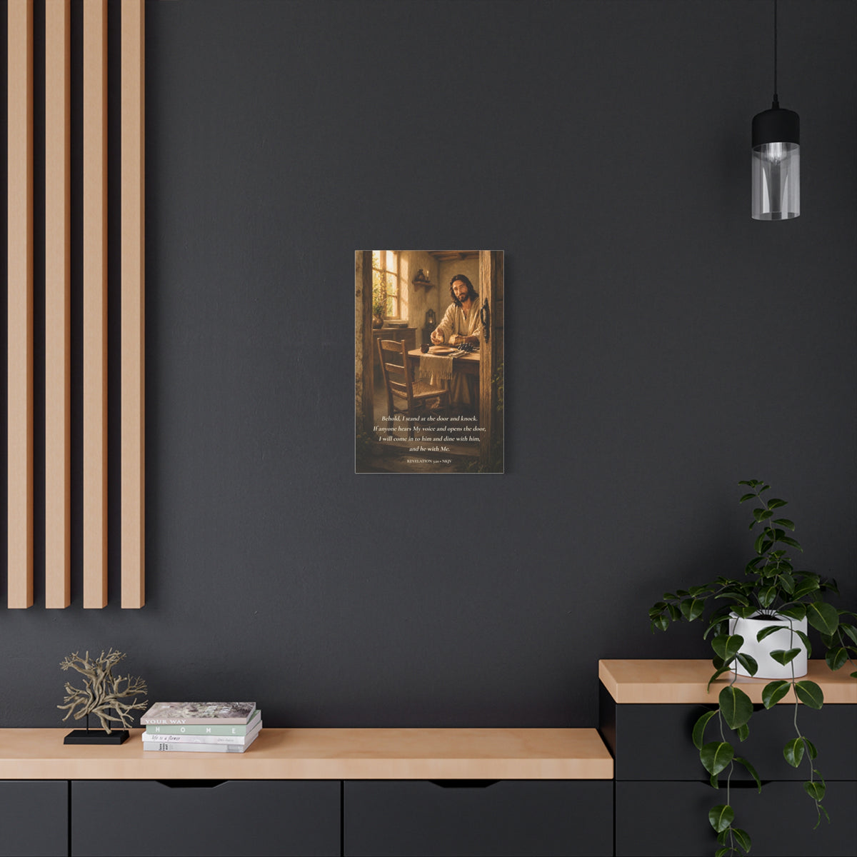Behold I Stand at the Door — Revelation 3:20 | Quiet Grace Wall Art