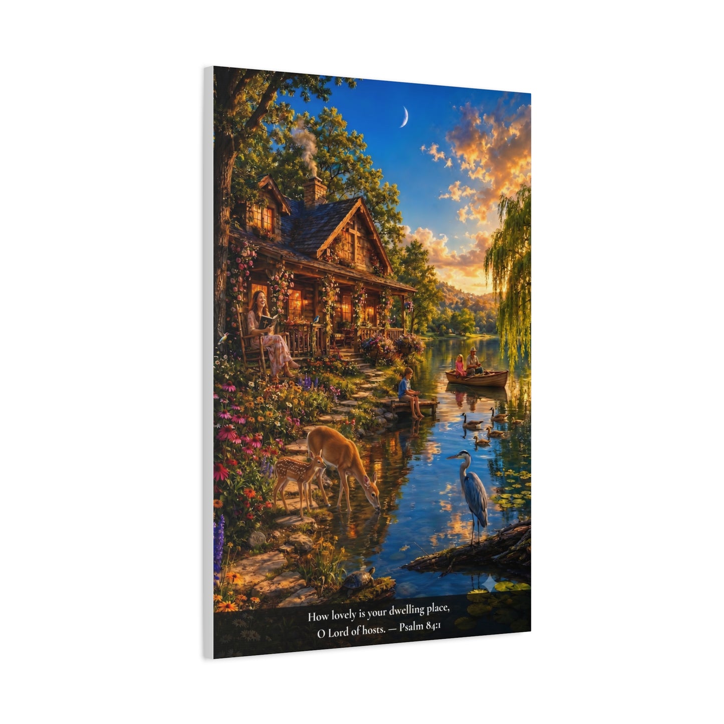 How Lovely Is Your Dwelling Place — Psalm 84:1 — Vibrant Edition — Christian Canvas Wall Art