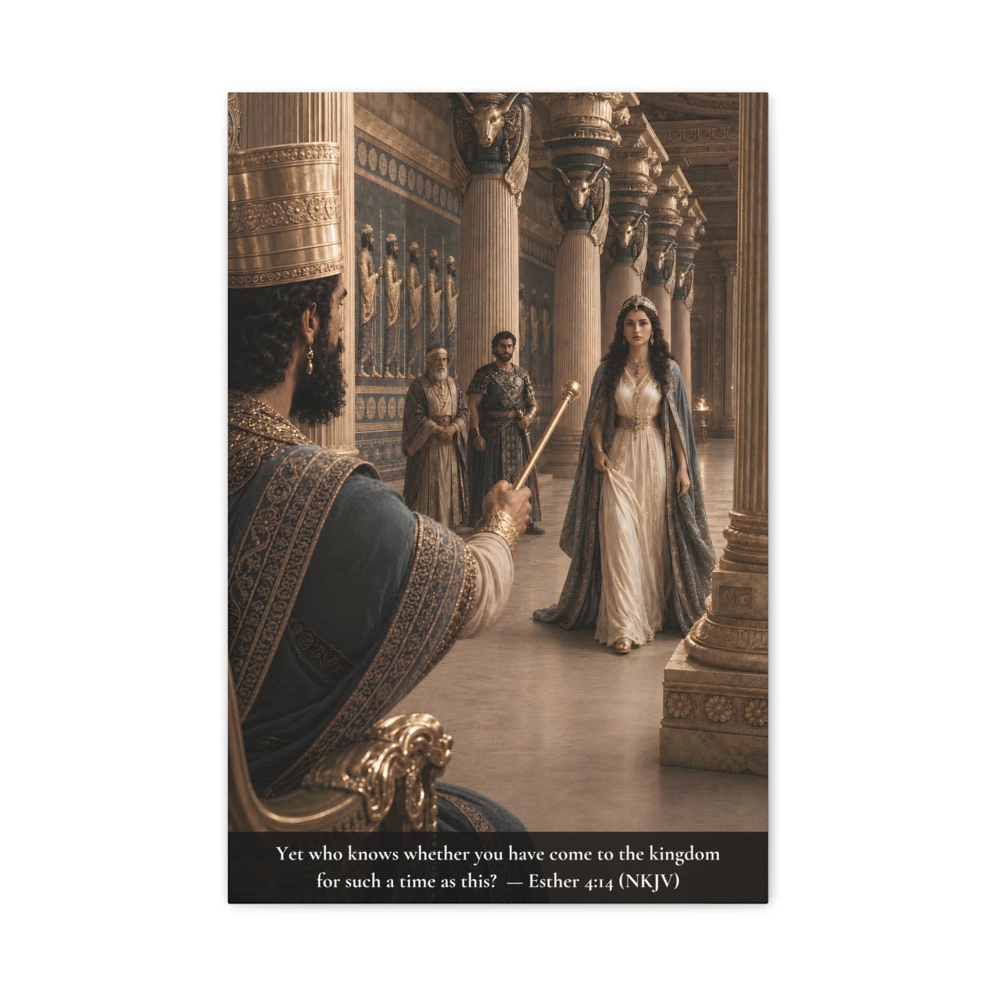 Esther Before the King — Esther 4:14 | Classic Christian Canvas Art