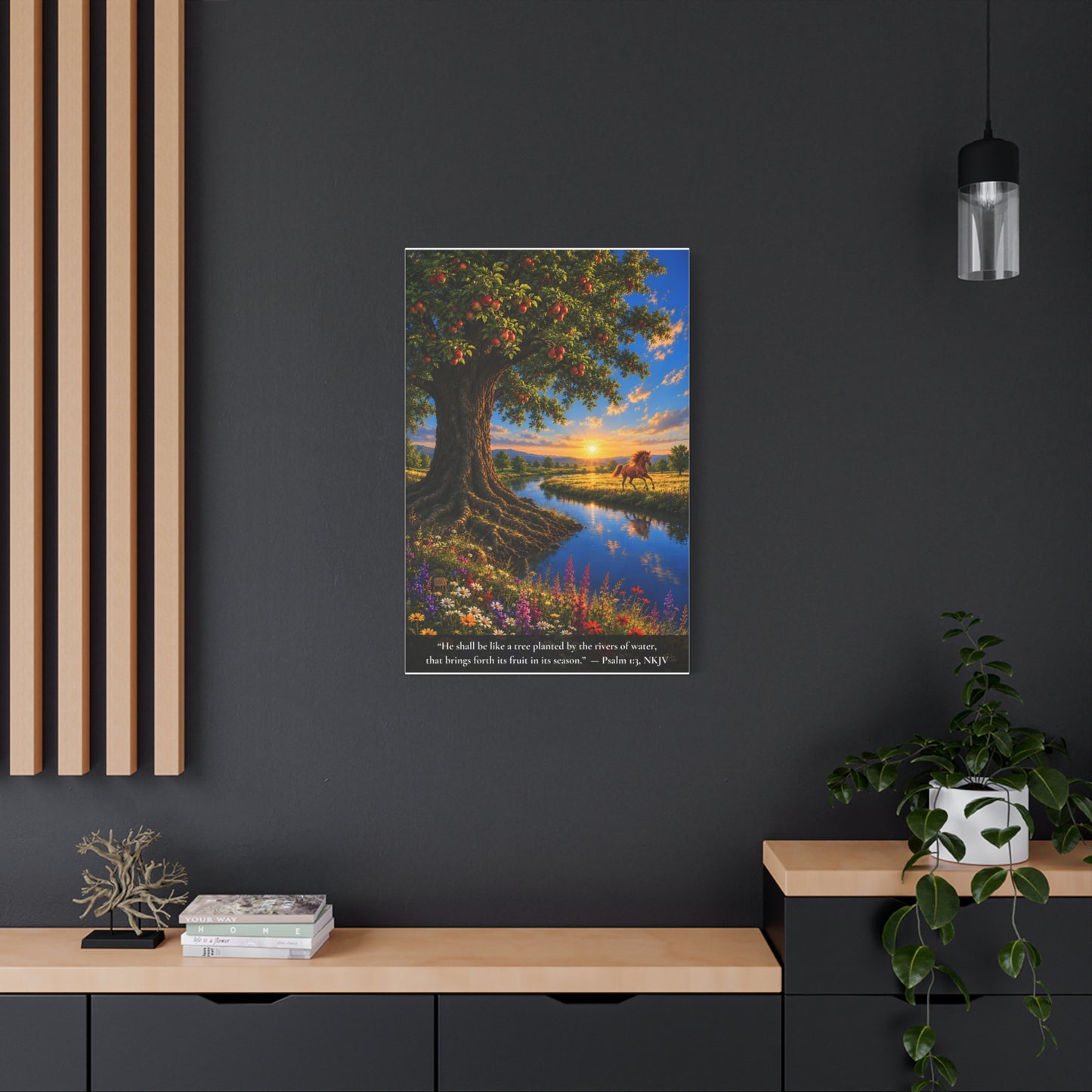 The River and the Tree — Vibrant Canvas Wall Art | Psalm 1:3