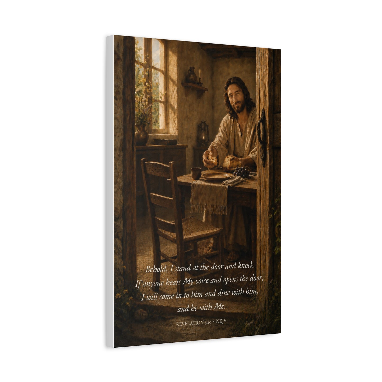 Behold I Stand at the Door — Revelation 3:20 | Quiet Grace Wall Art