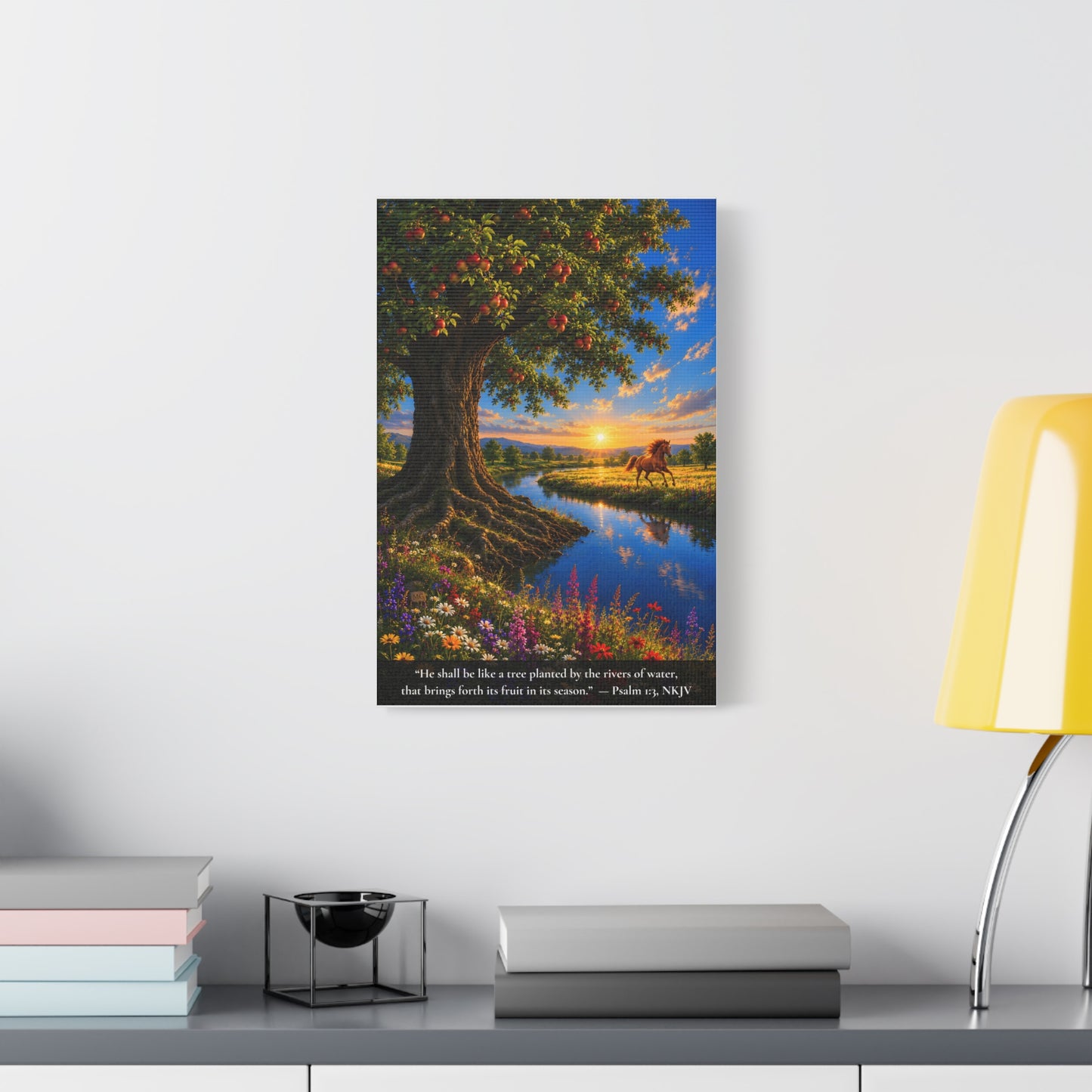 The River and the Tree — Vibrant Canvas Wall Art | Psalm 1:3