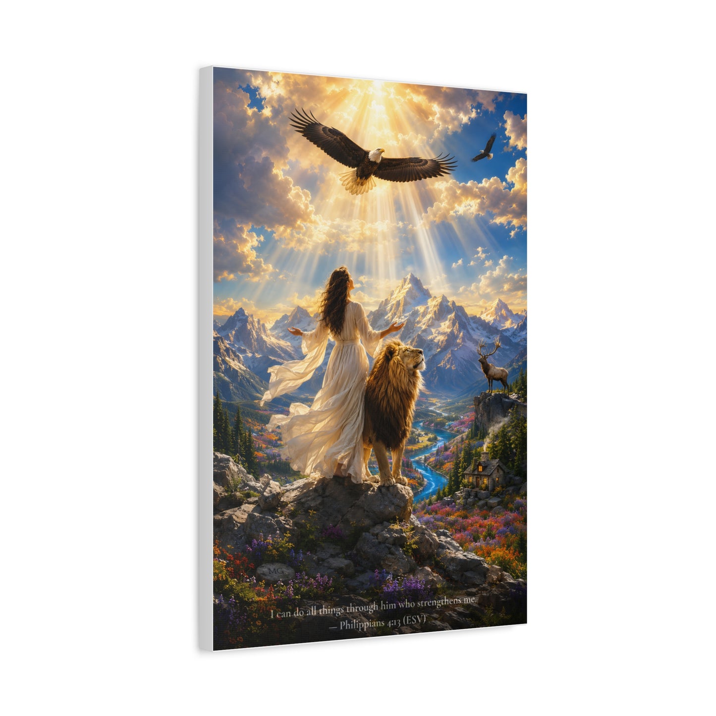 Through Him Who Strengthens Me — Vibrant Canvas | Philippians 4:13