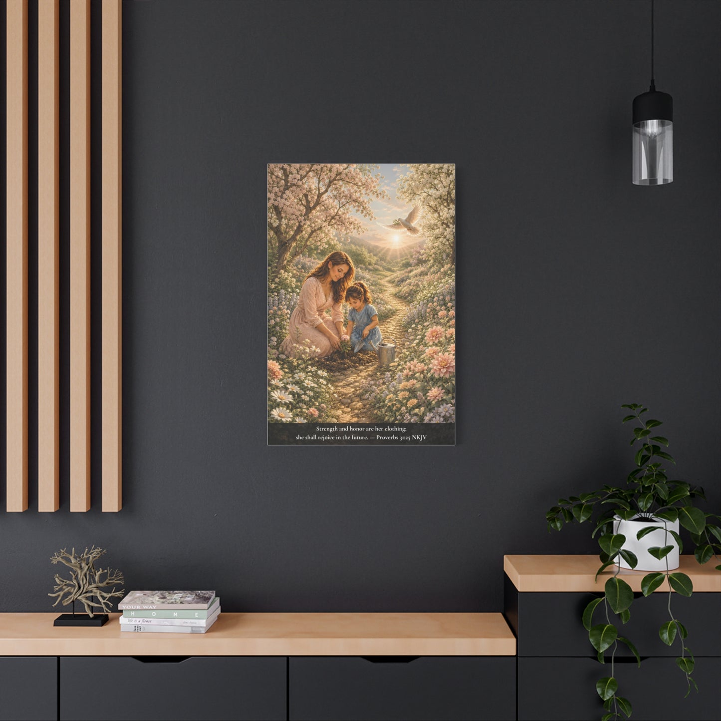 Clothed in Strength and Honor | Proverbs 31:25 Canvas Wall Art — Classic Edition