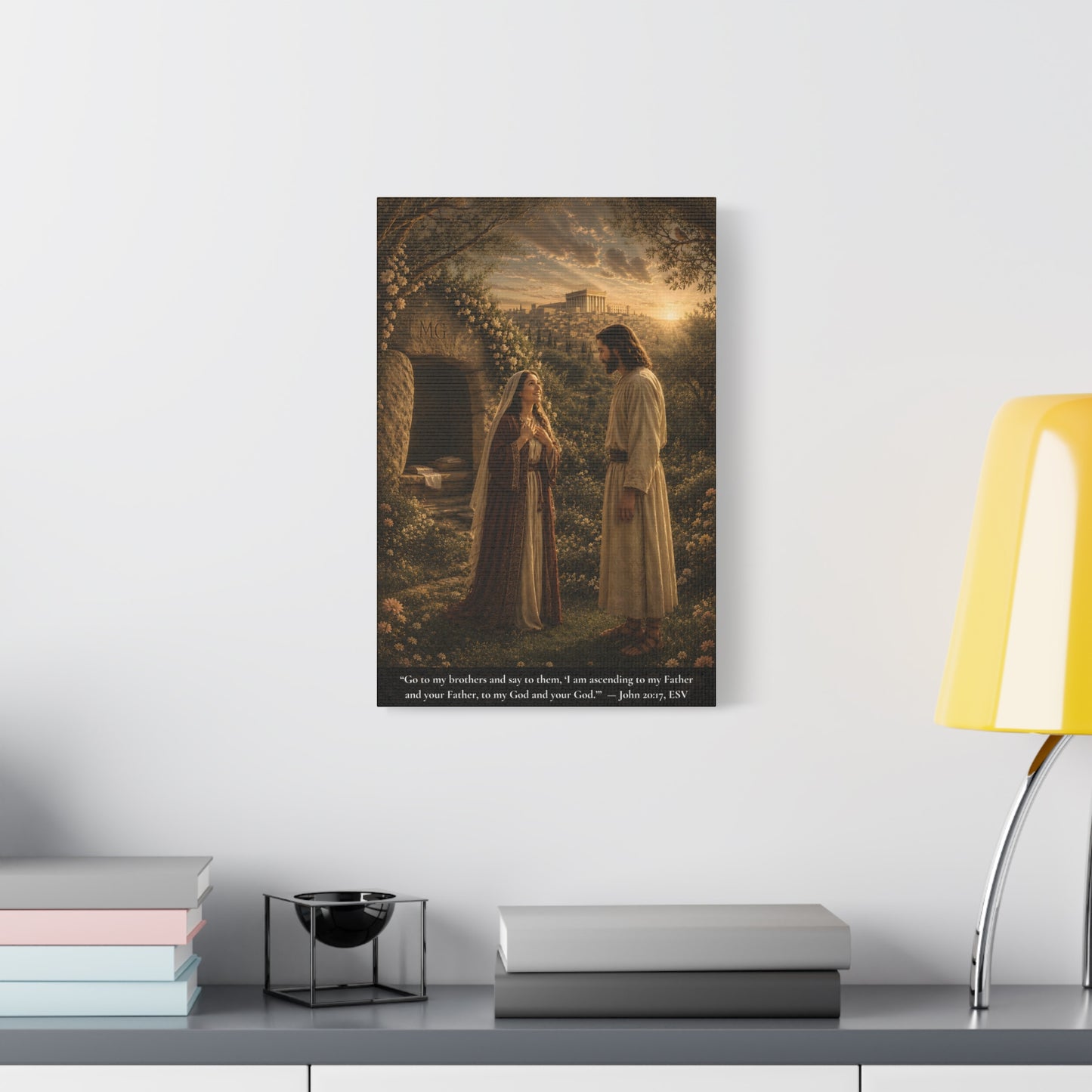 He Called Her Name — John 20:16 | Classic Christian Canvas Art