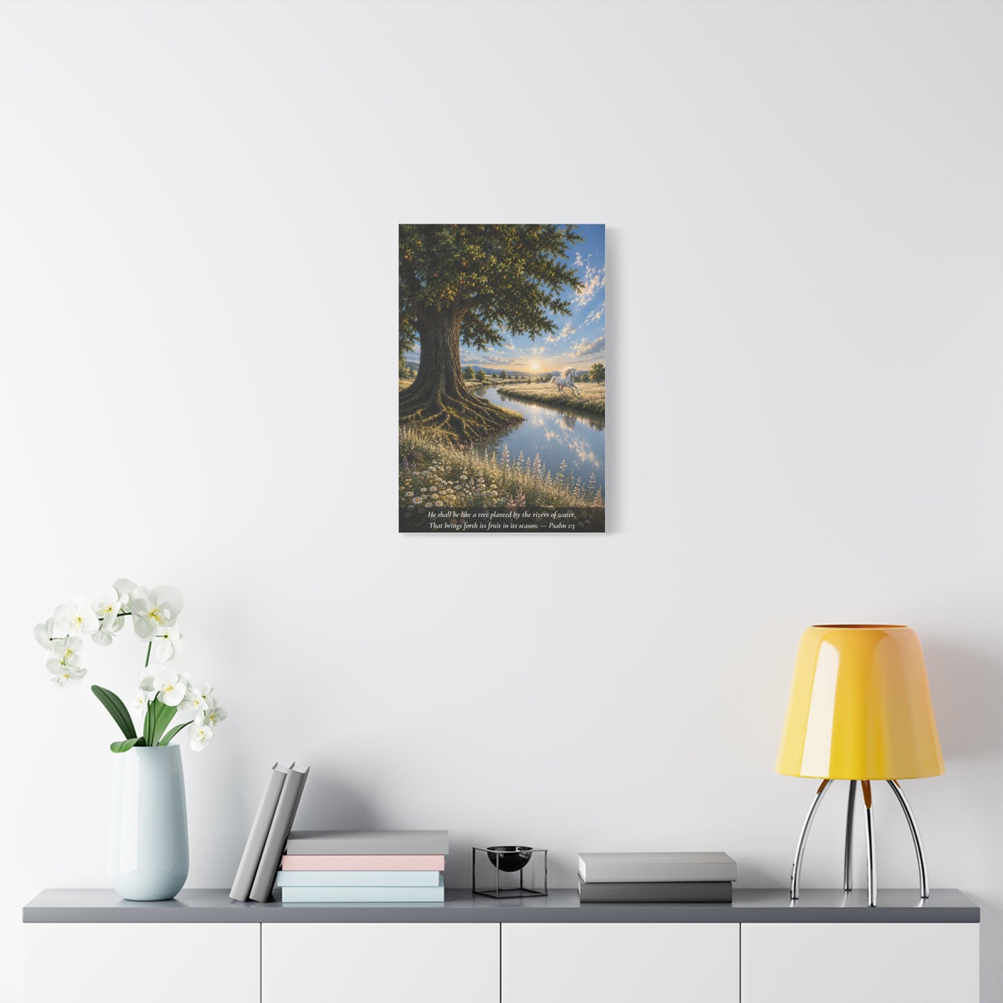 The River and the Tree — Classic Canvas Wall Art | Psalm 1:3