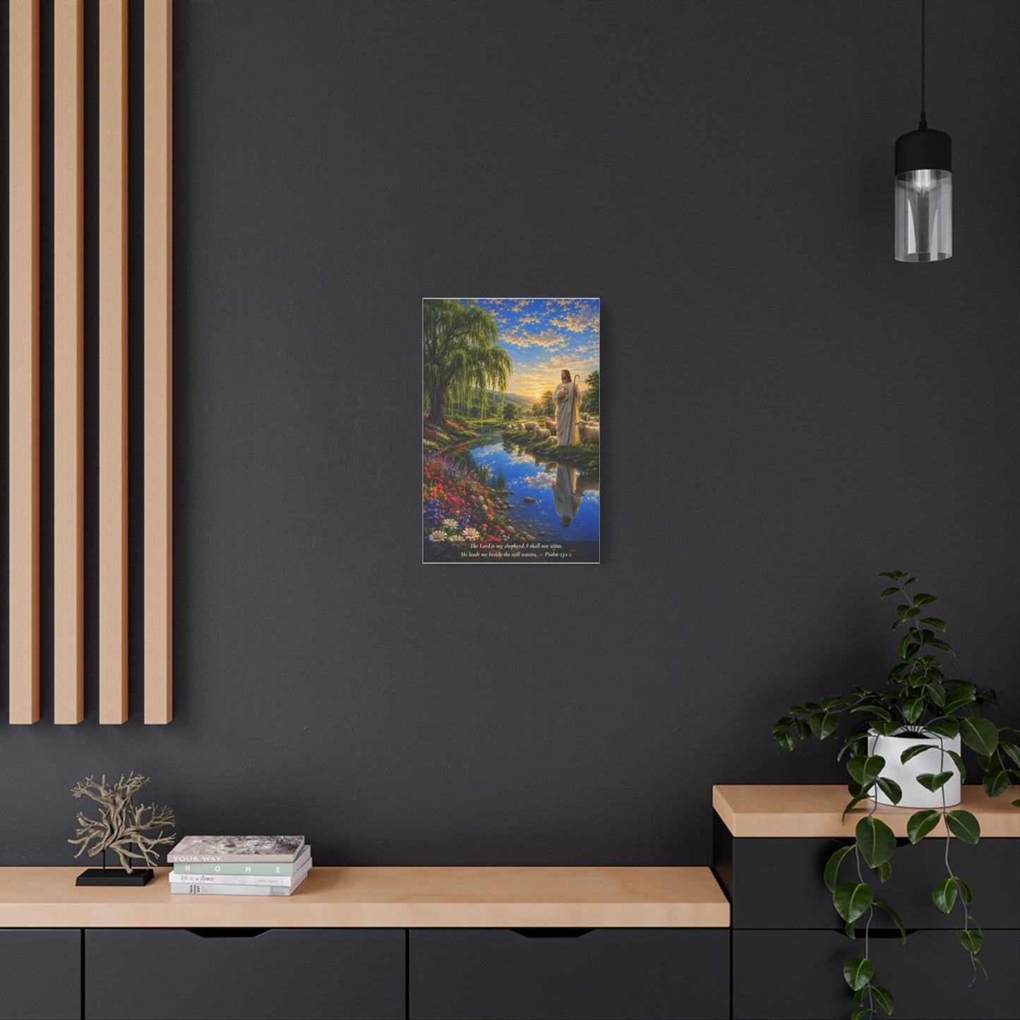 The Lord Is My Shepherd — Vibrant Canvas Wall Art | Psalm 23:1-2