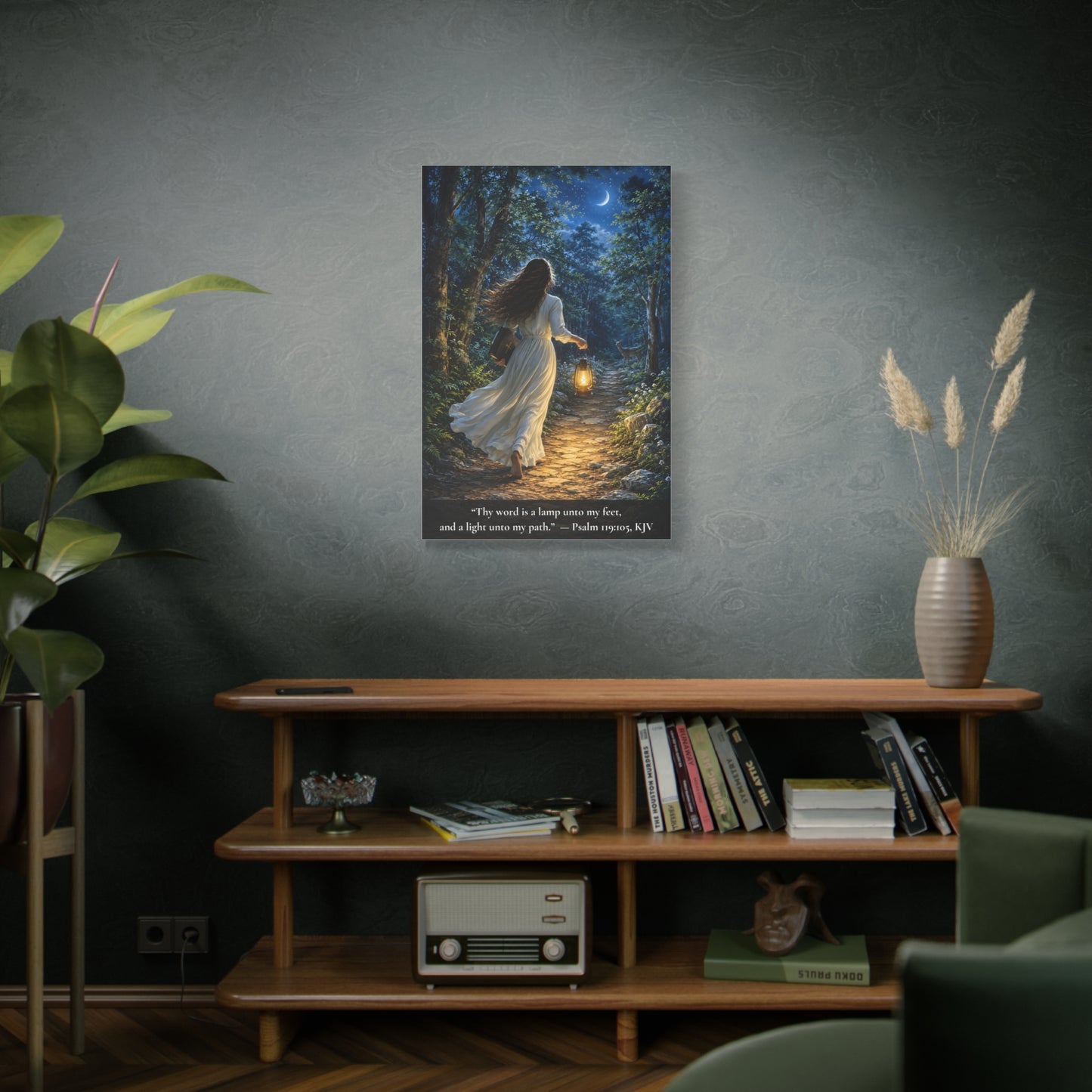 Thy Word Is a Lamp — Psalm 119:105 | Vibrant Christian Canvas Wall Art