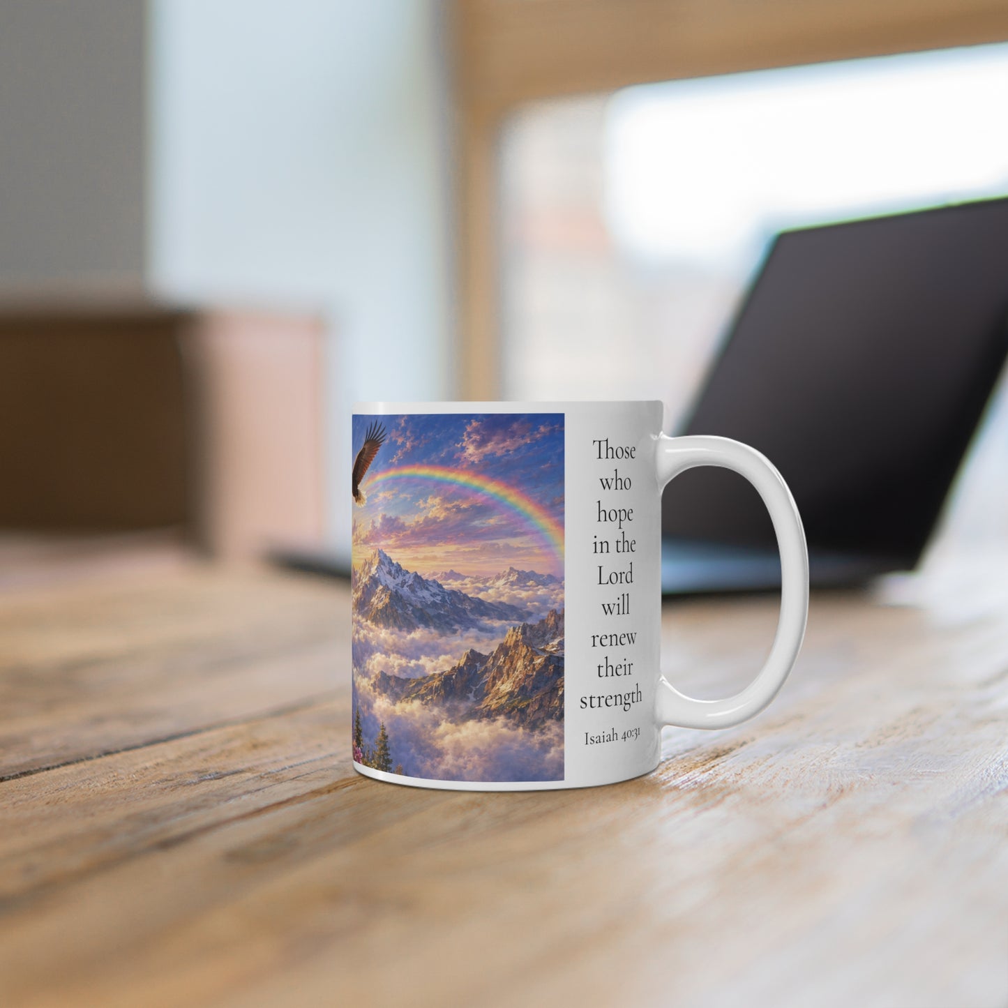Those Who Hope in the Lord Coffee Mug 11oz - Isaiah 40:31 Christian Gift