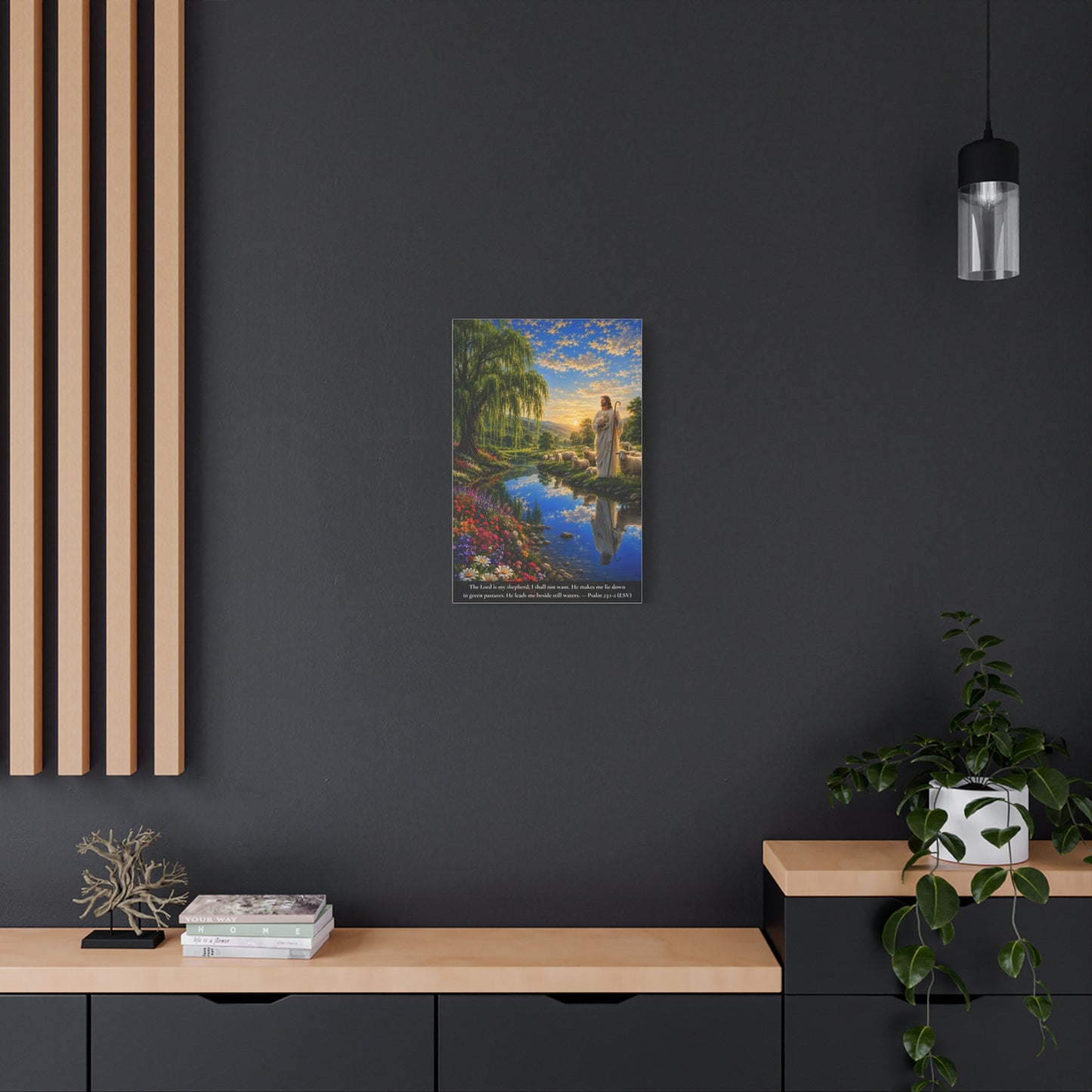 The Lord Is My Shepherd — Vibrant Canvas Wall Art | Psalm 23:1-2