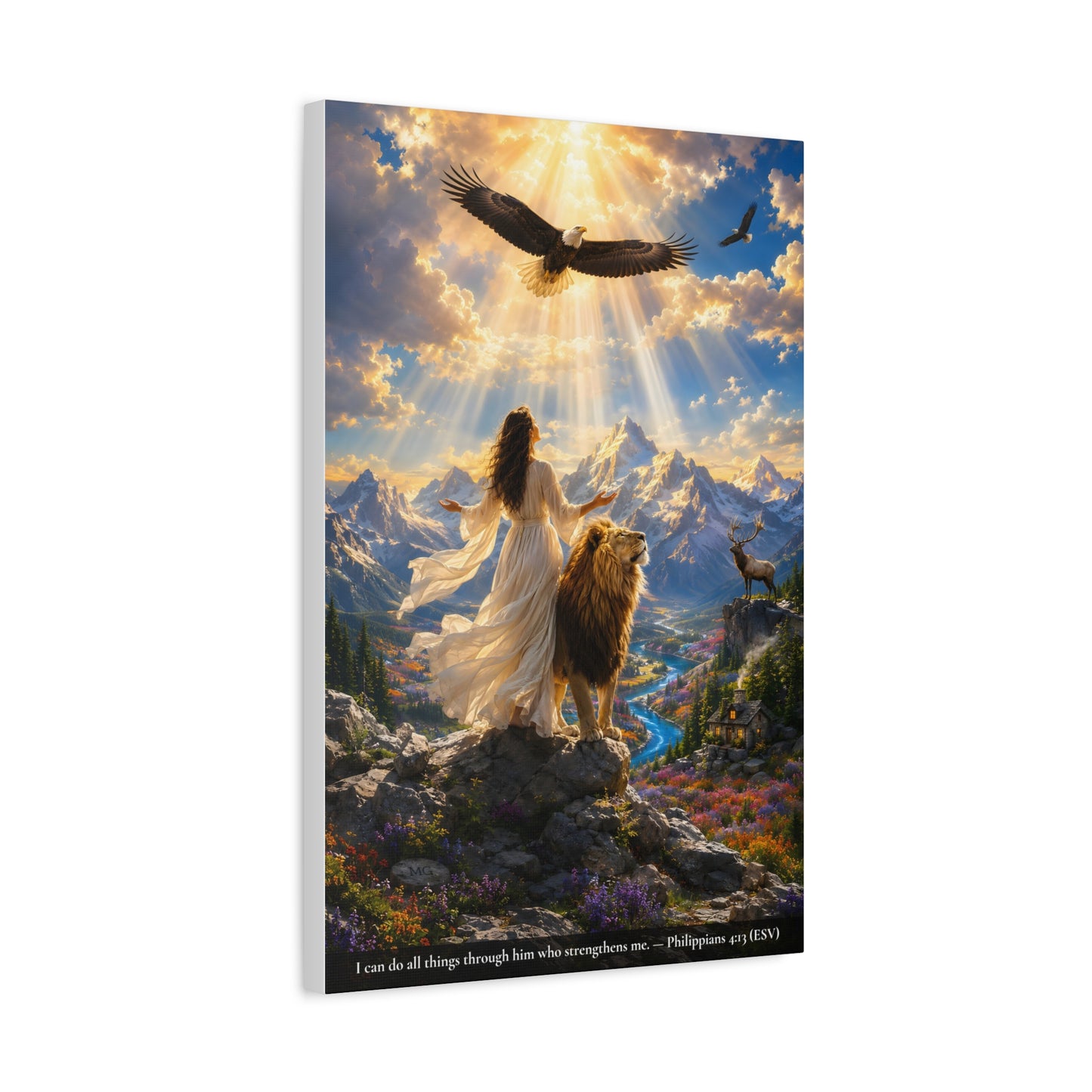 Through Him Who Strengthens Me — Vibrant Canvas | Philippians 4:13