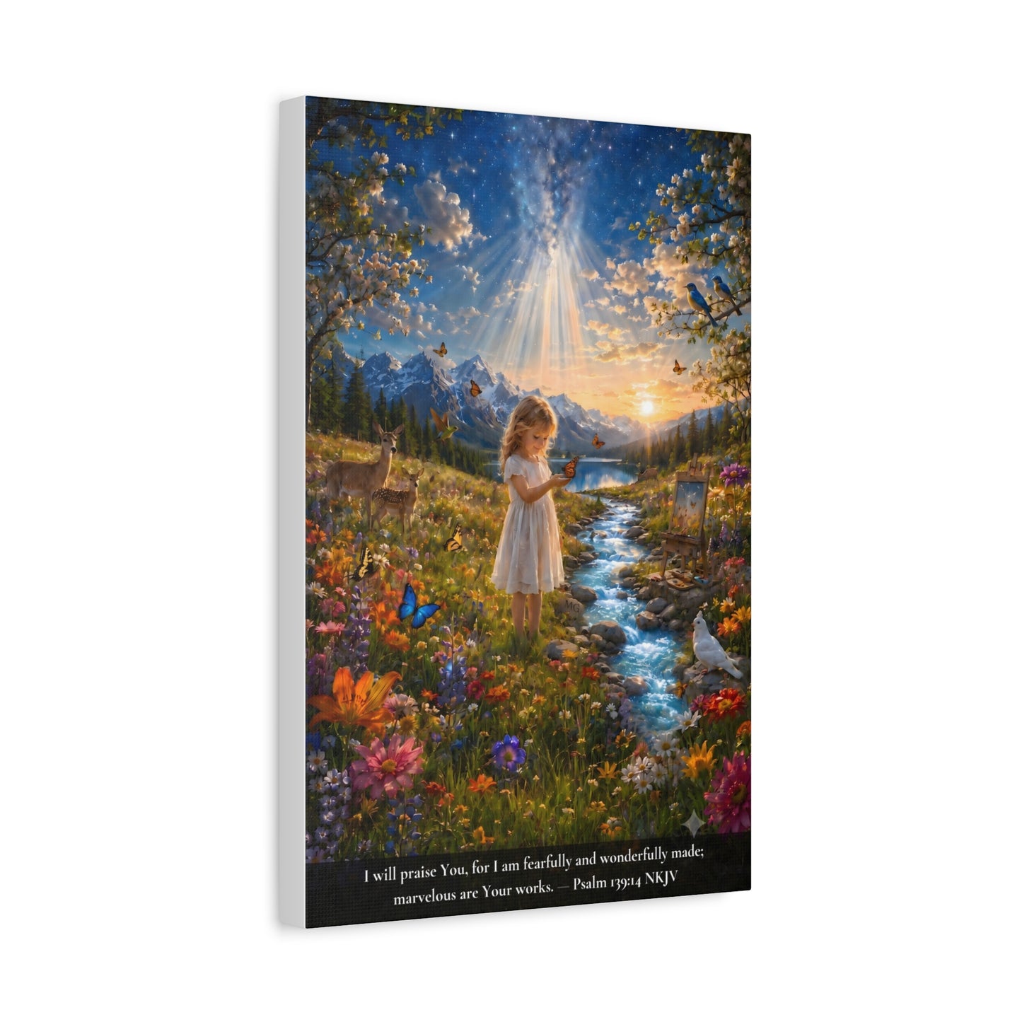Fearfully and Wonderfully Made — Psalm 139:14 | Vibrant Christian Canvas Wall Art